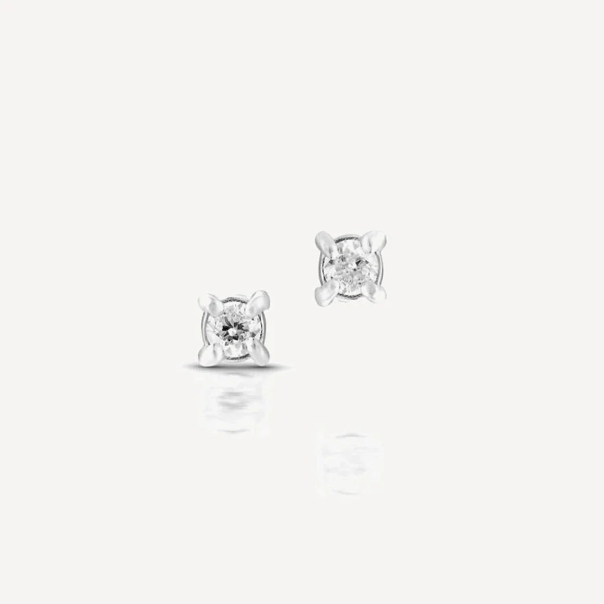 Petite Lena Studs | white diamonds - Image 3