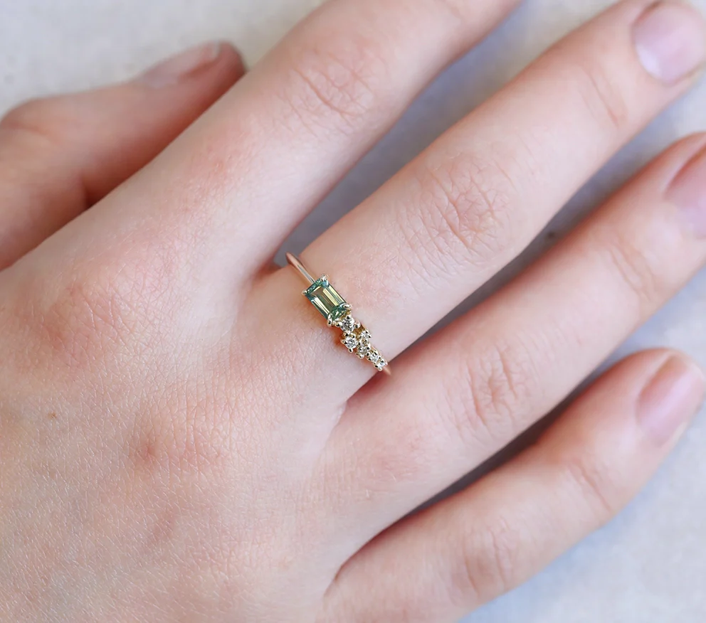 Efina ring | green sapphire - Image 3