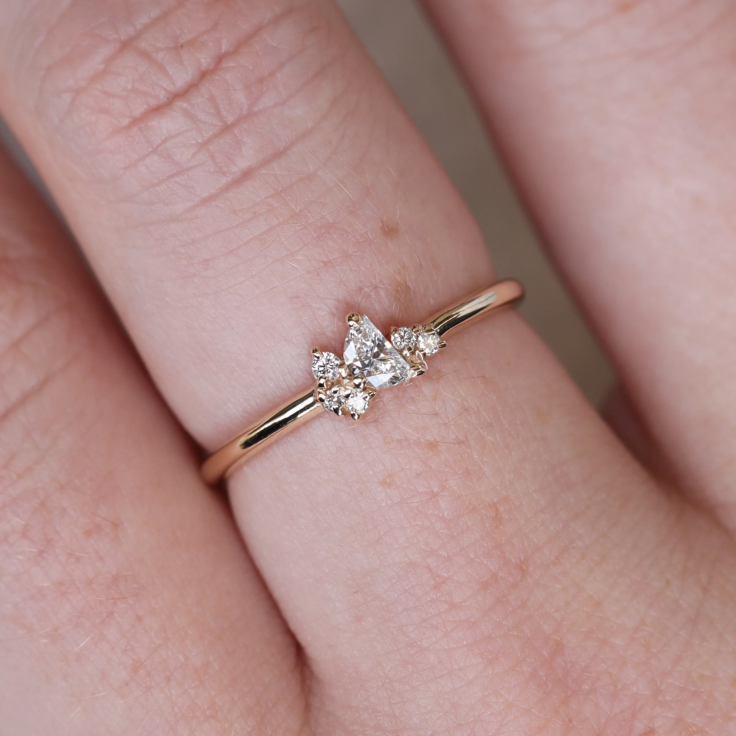 Crescent Moon Ring | white diamonds - Image 2