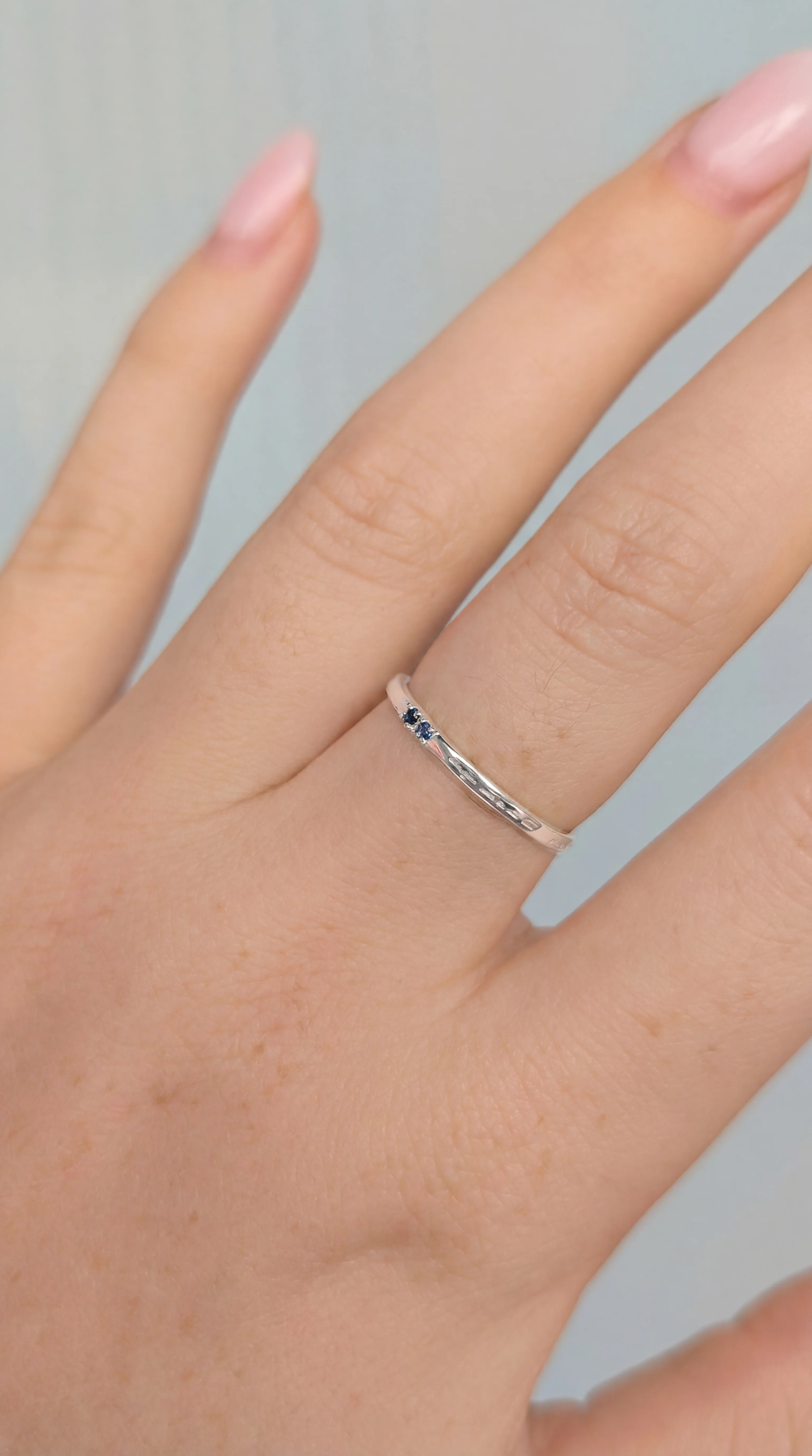 Engraved Morse Code Ring | Two Birthstone - Image 6