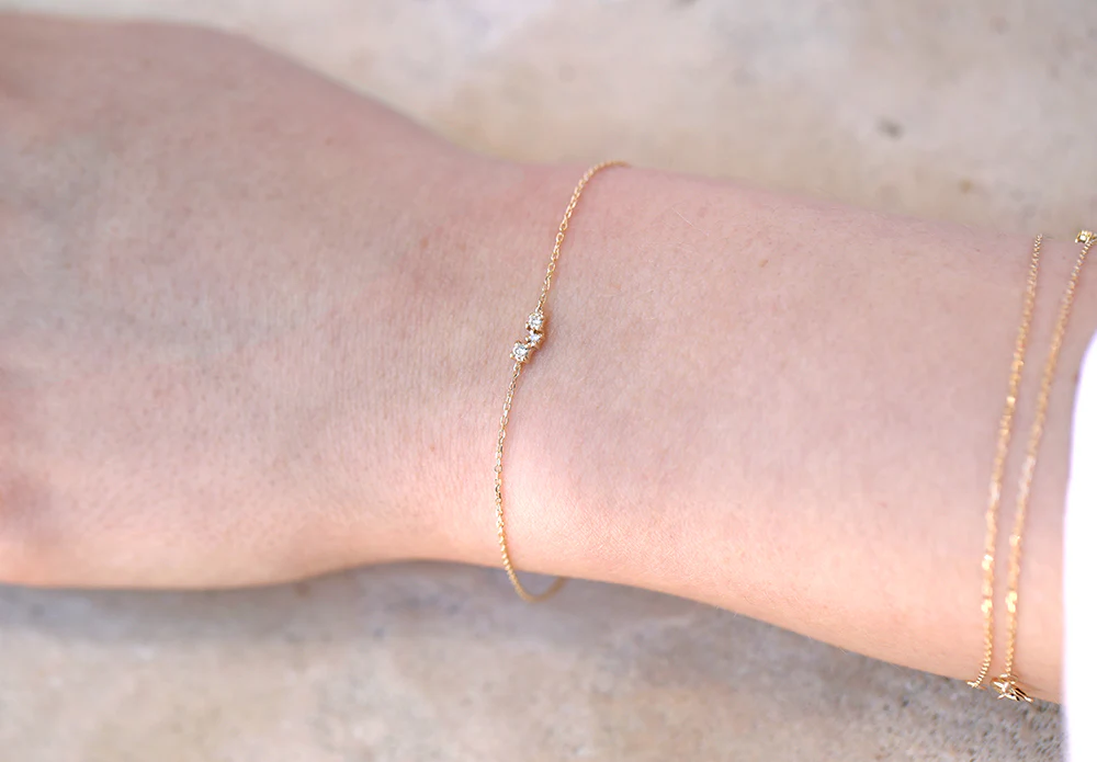 Diamond Cluster Bracelet | white diamond - Image 3