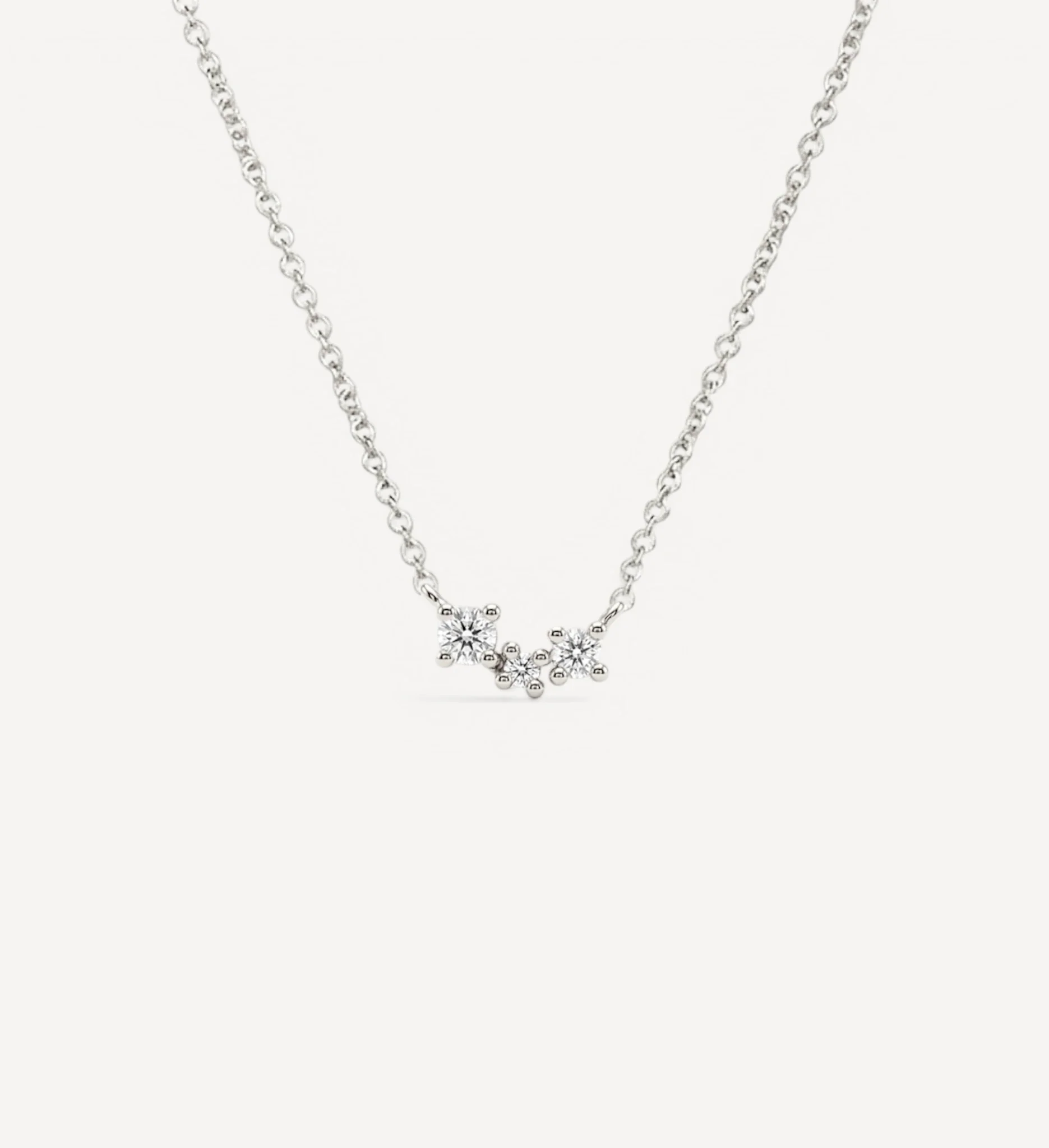 Diamond Cluster Necklace | white diamond - Image 3