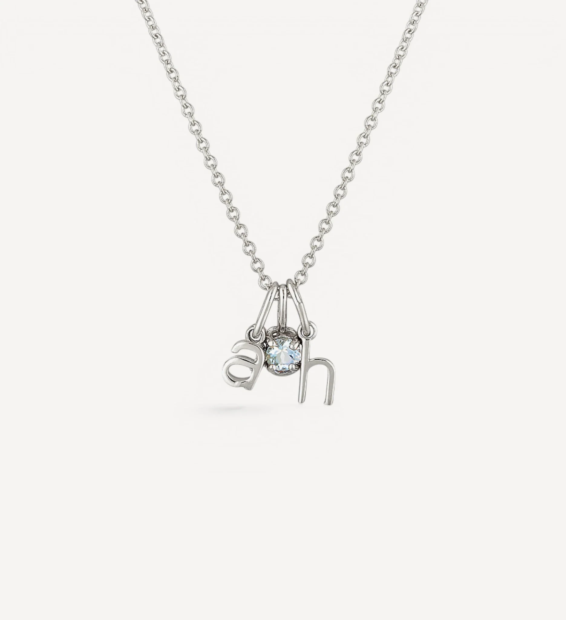 Birthstone & Double Letter necklace - Image 3