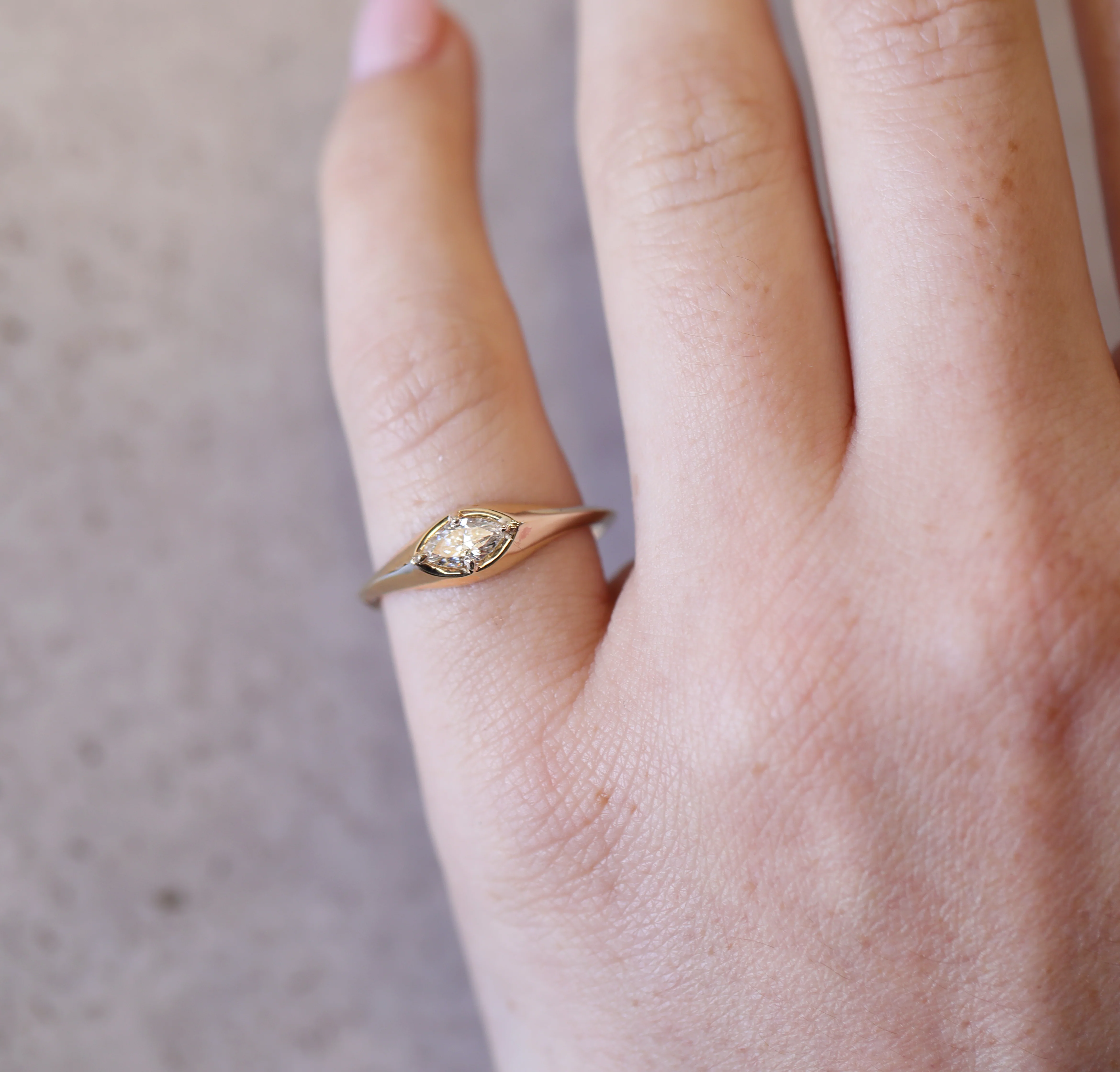 Fenwick Signet Ring | 0.30ct Marquise Diamond - Image 4