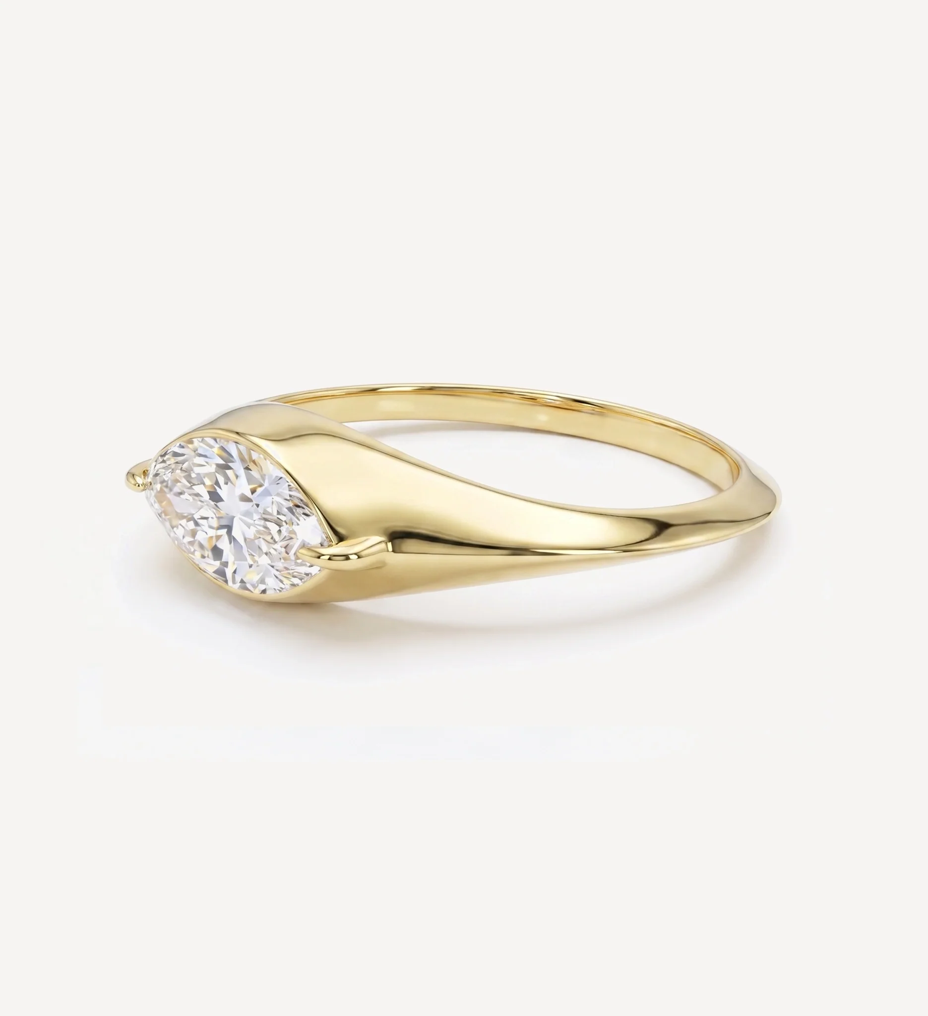 Fenwick Signet Ring | 0.50ct Marquise Diamond - Image 4