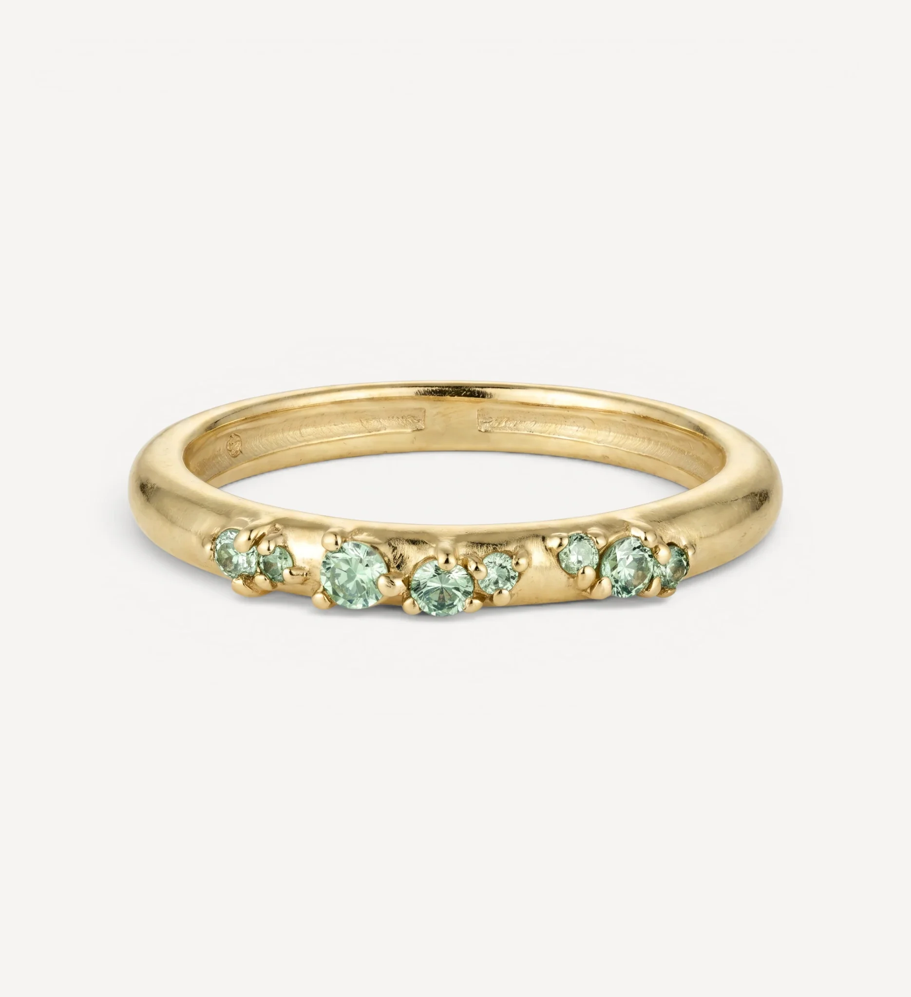 Fleur Ring | green diamonds