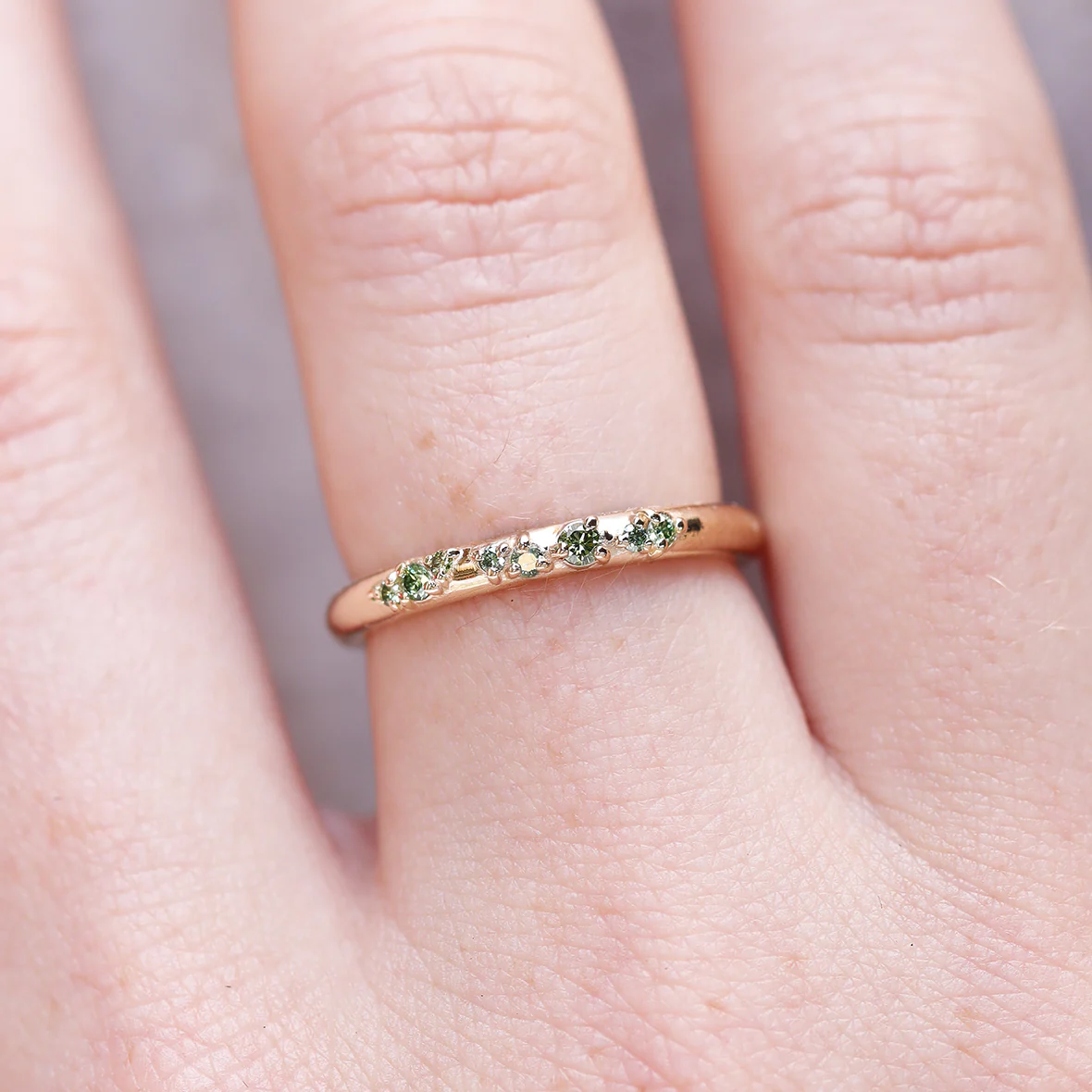 Fleur Ring | green diamonds - Image 2