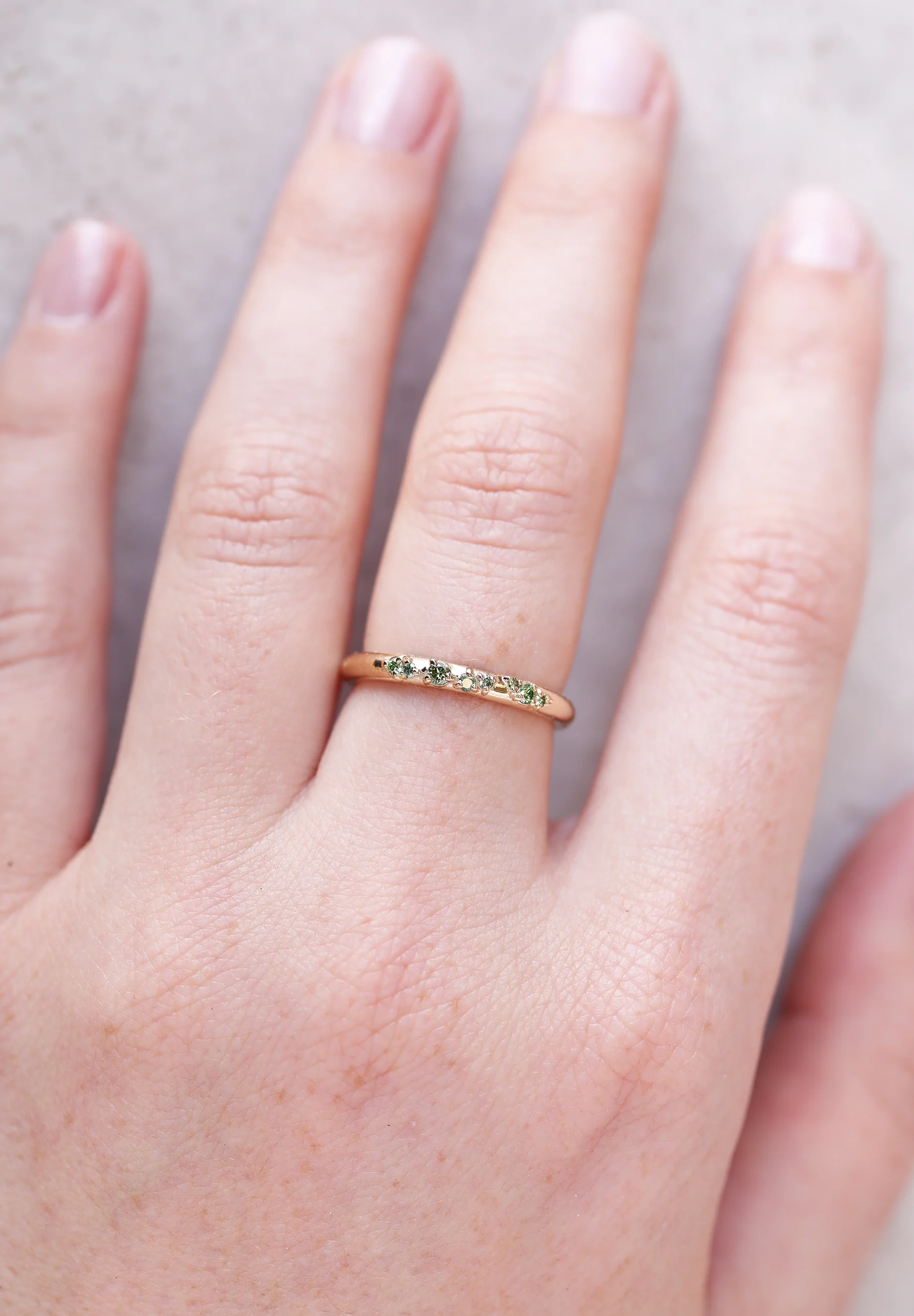 Fleur Ring | green diamonds - Image 3