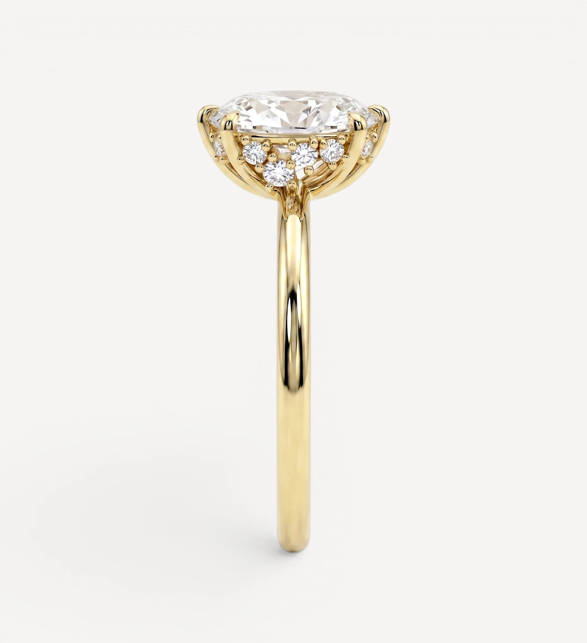 Flora ring | oval diamond halo - Image 4