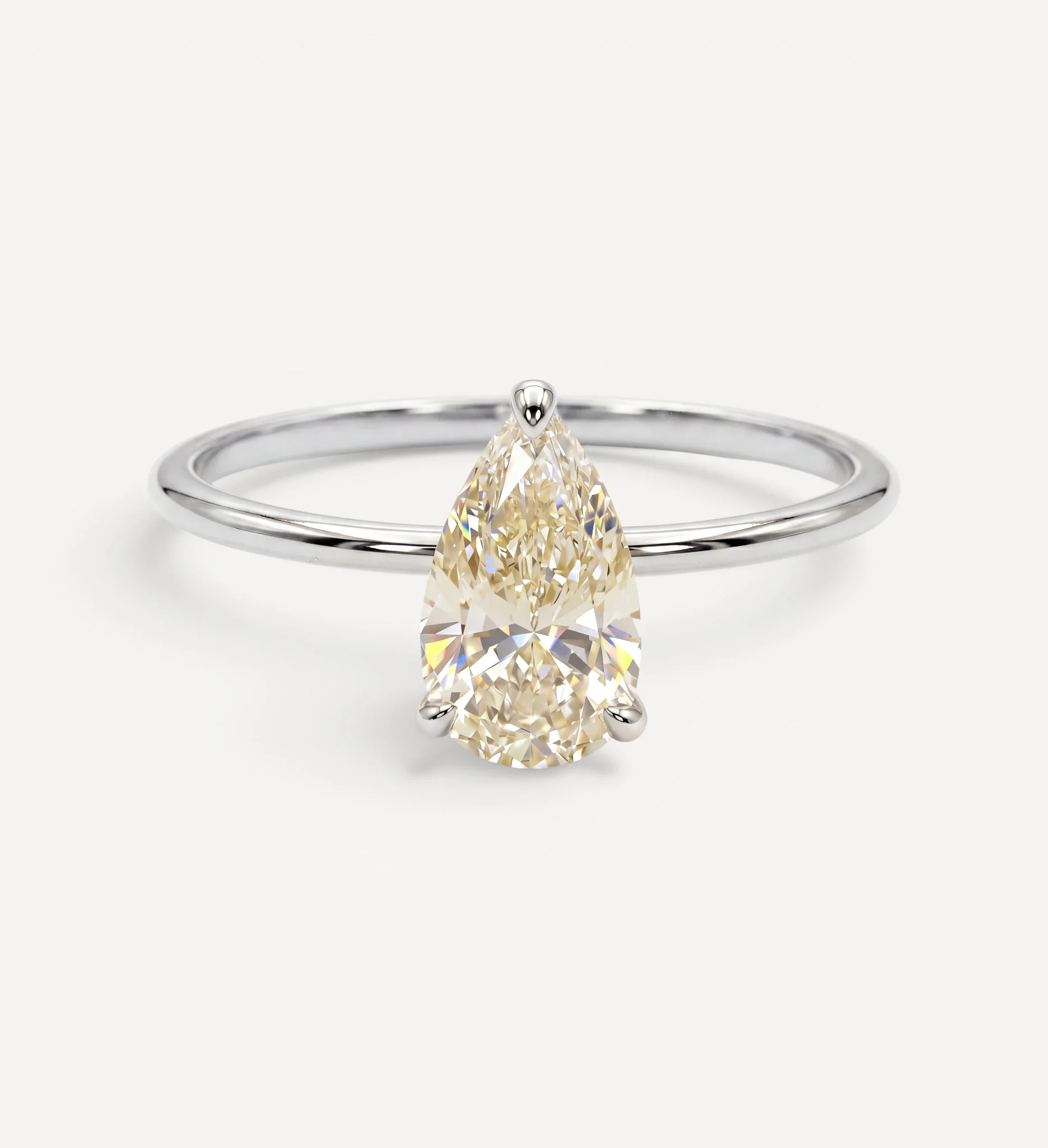 Flora ring | pear champagne diamond - Image 4