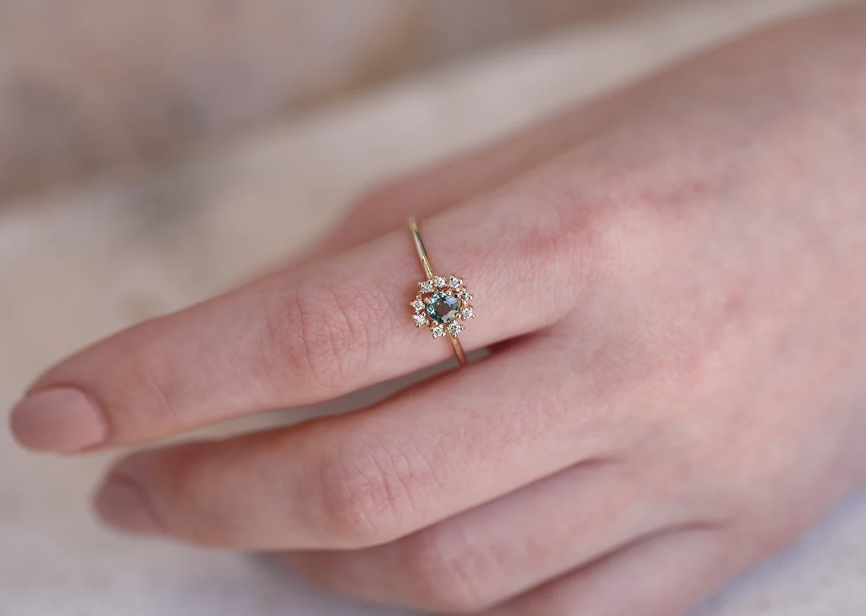 Florence | green sapphire & diamonds - Image 3