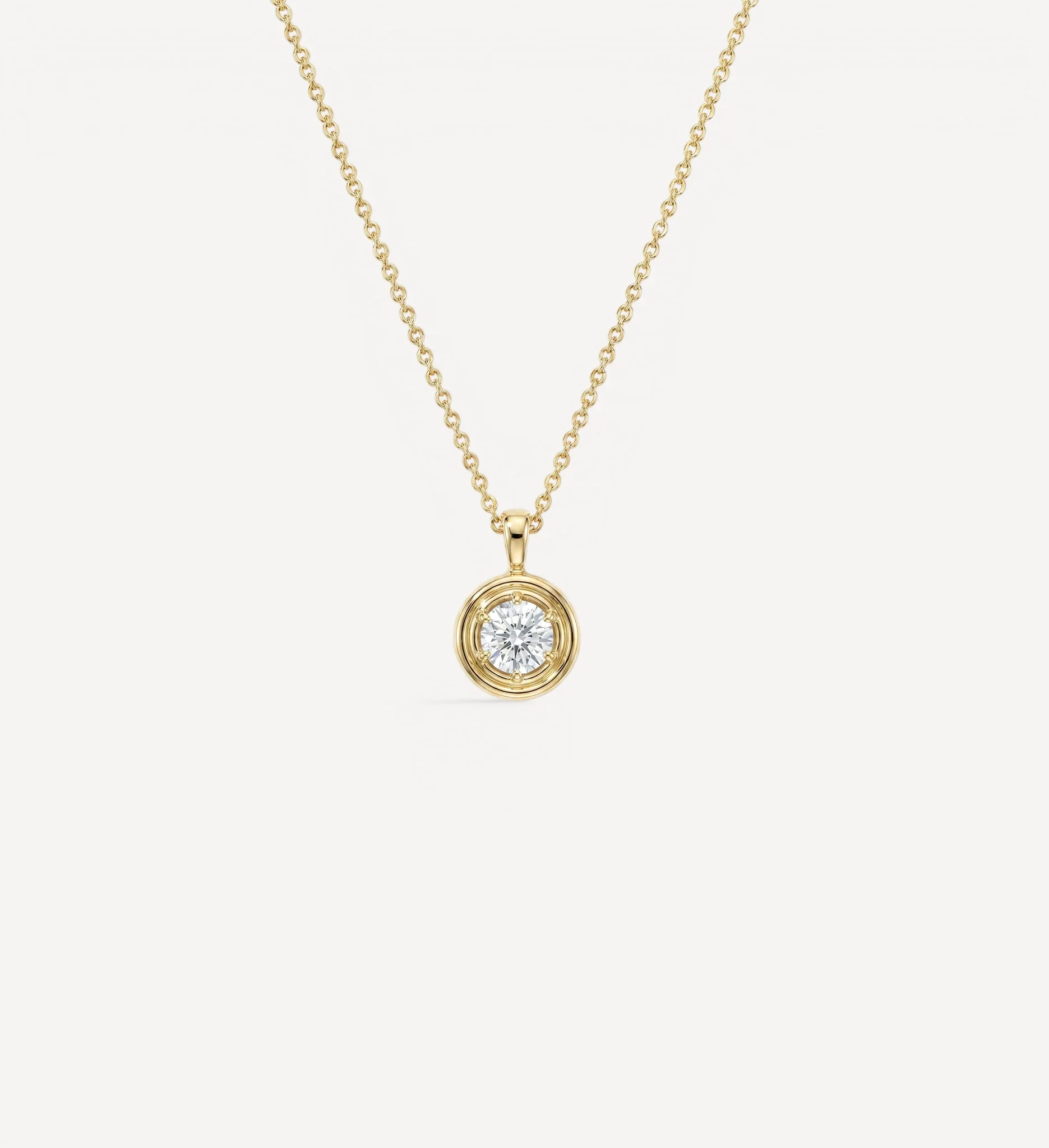 Flow Necklace | Round Diamond