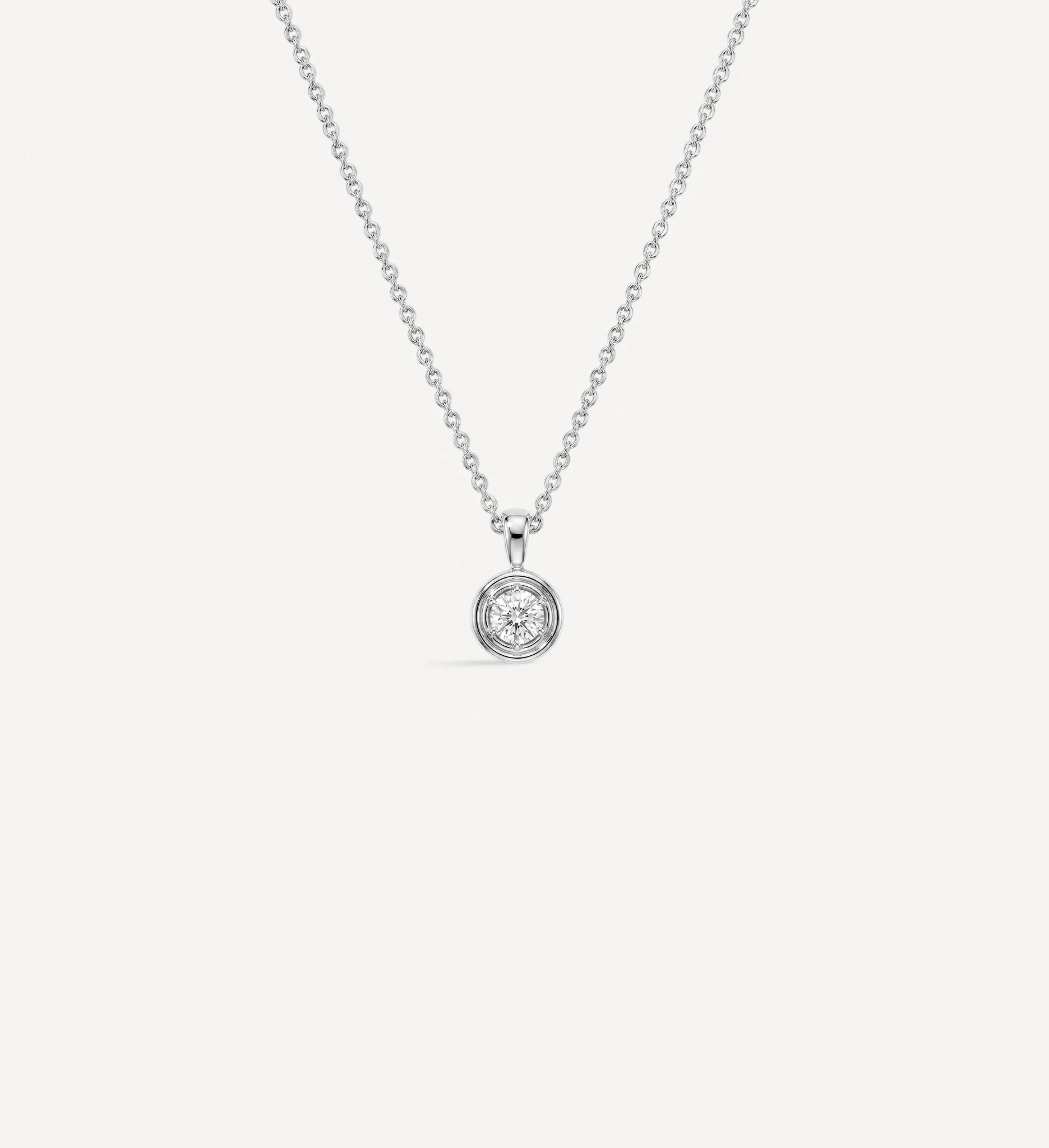 Petite Flow Necklace | Round Diamond - Image 3
