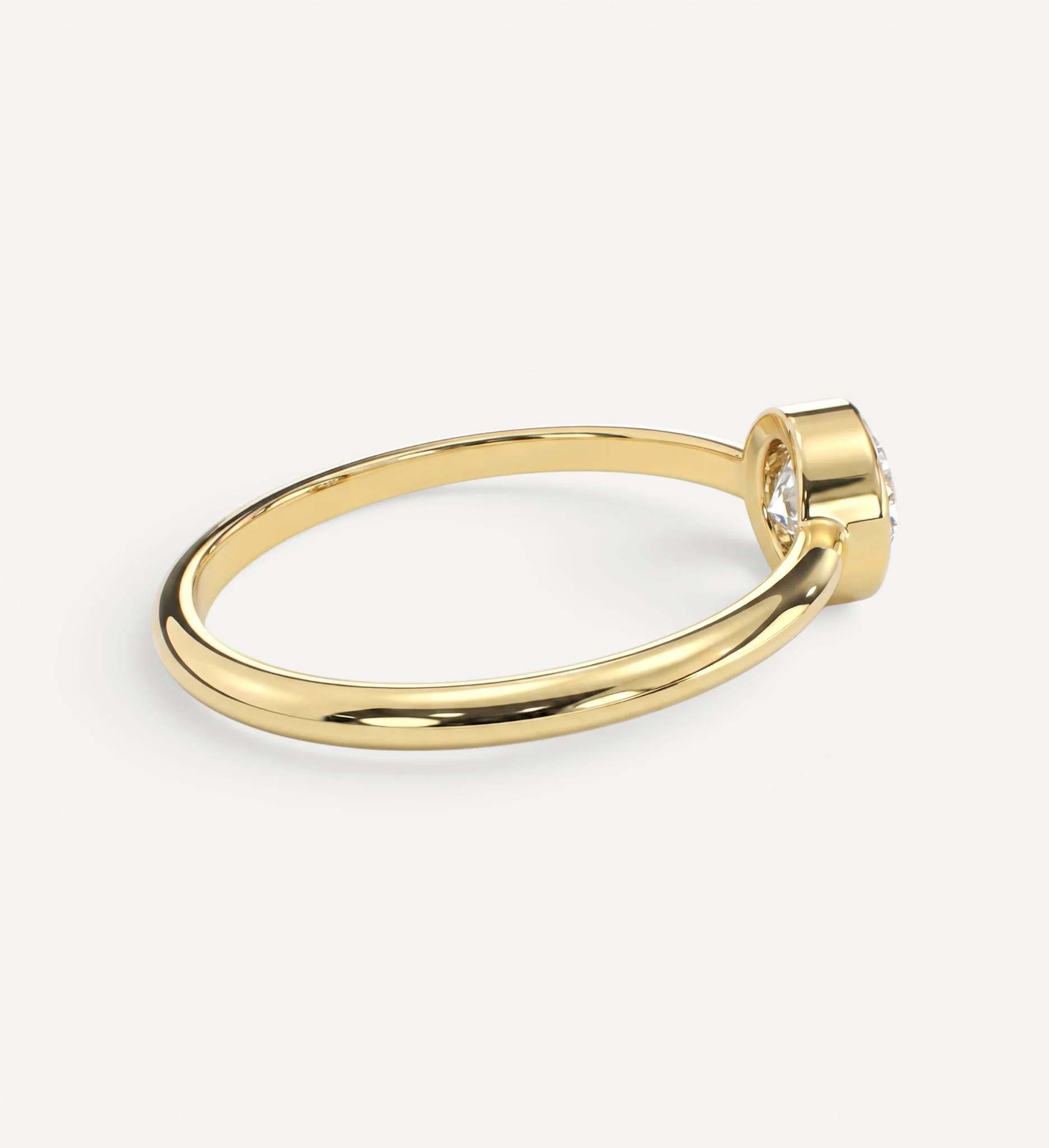 Petite Flow Ring | Round Diamond - Image 3