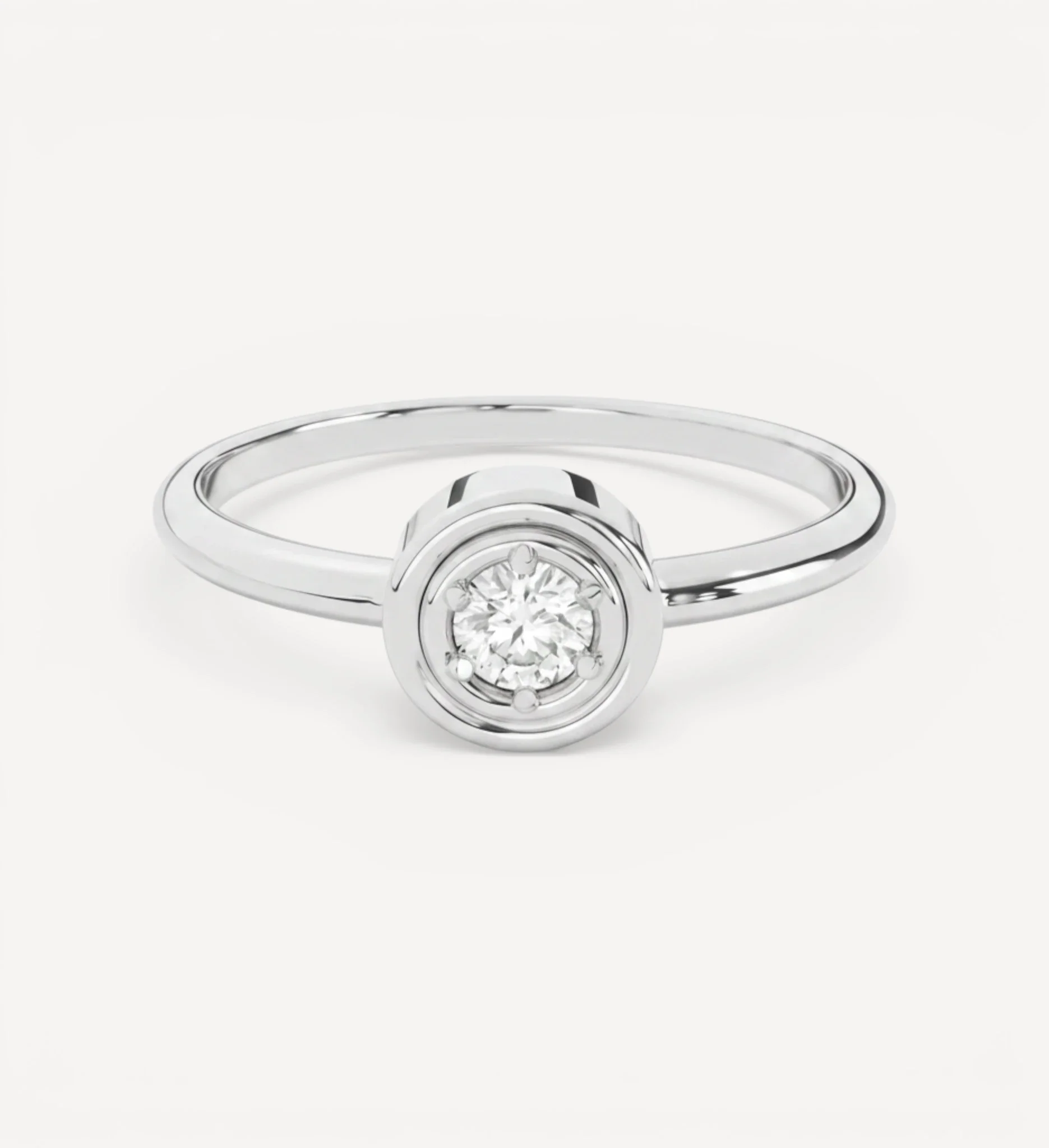 Petite Flow Ring | Round Diamond - Image 4