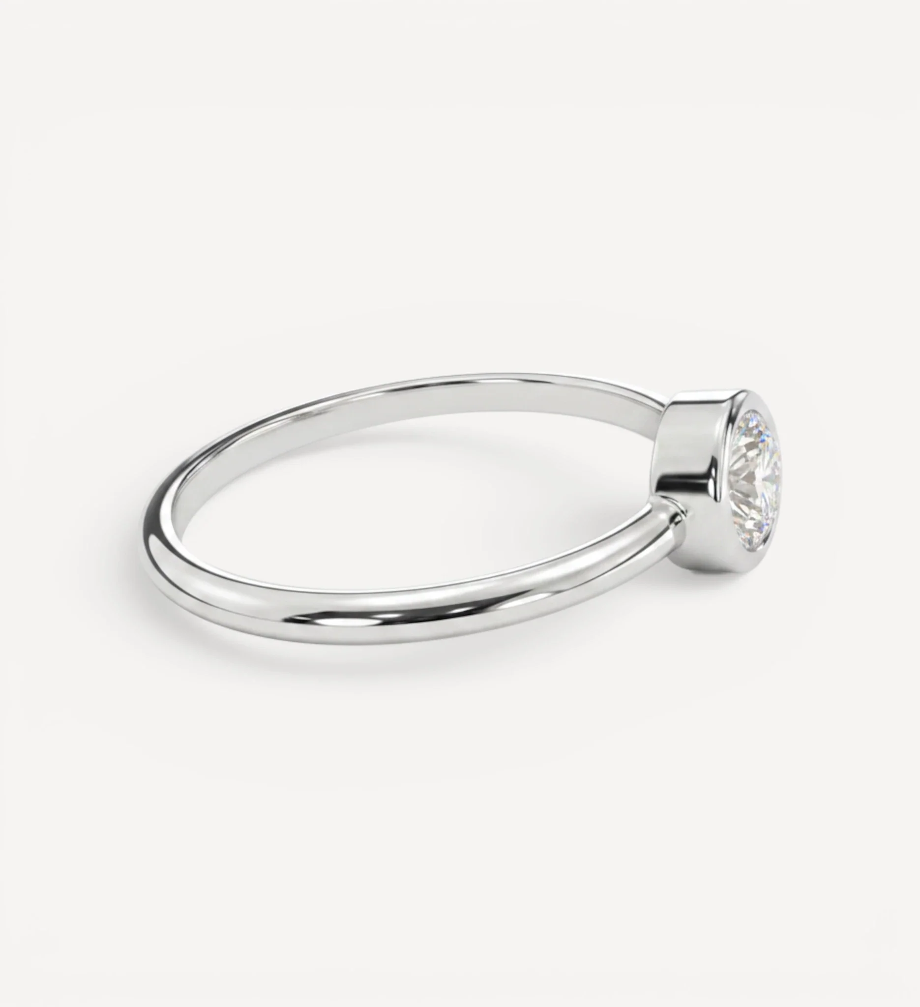 Petite Flow Ring | Round Diamond - Image 6
