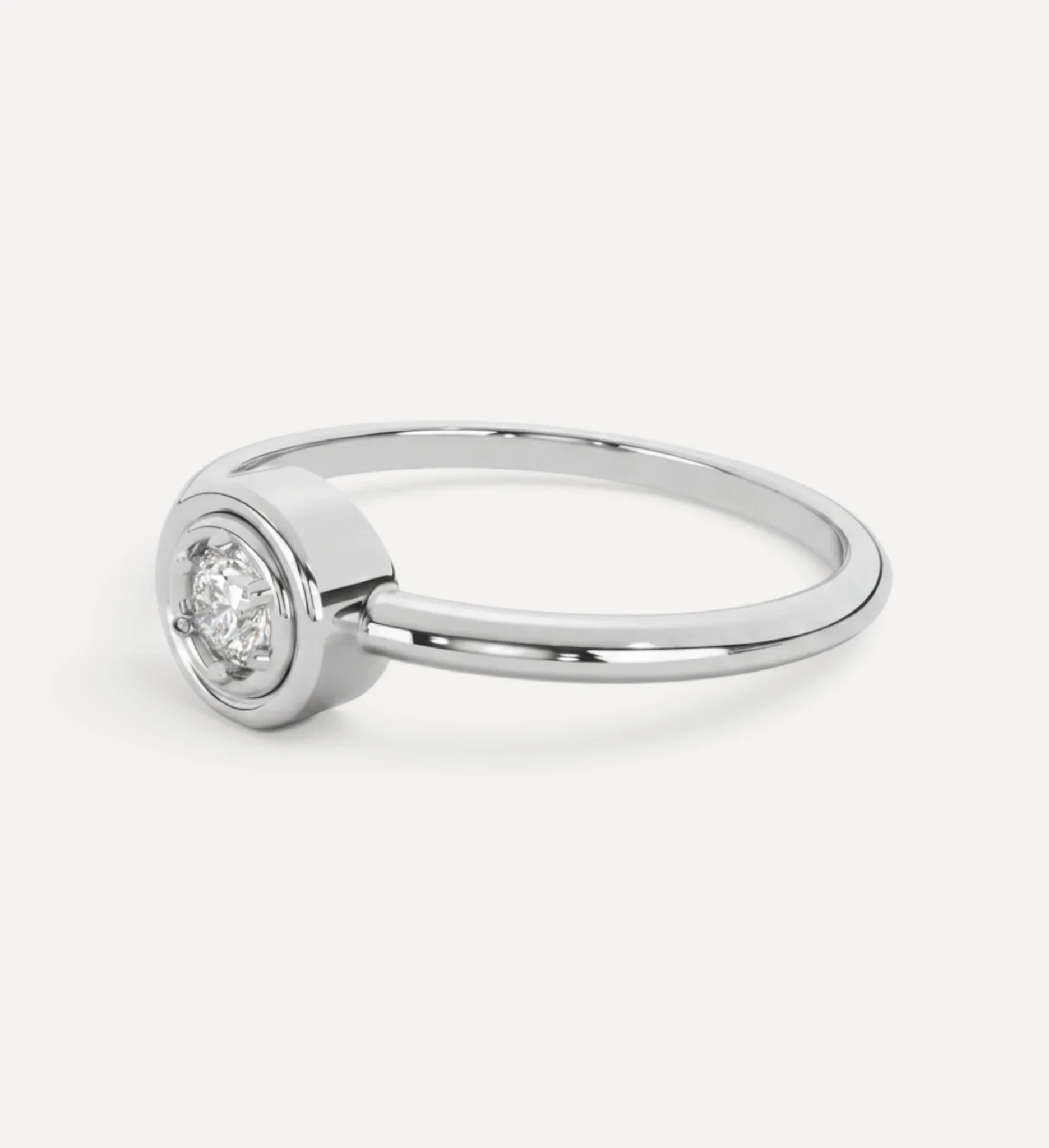 Petite Flow Ring | Round Diamond - Image 7