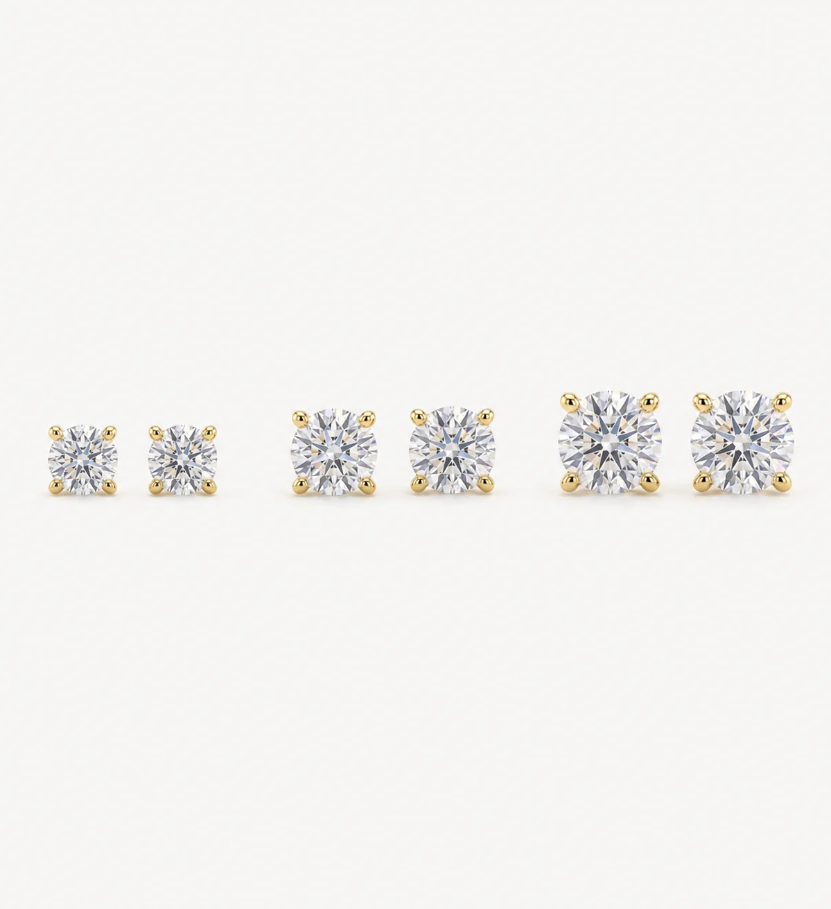 Grace Diamond Studs | Round - Image 8