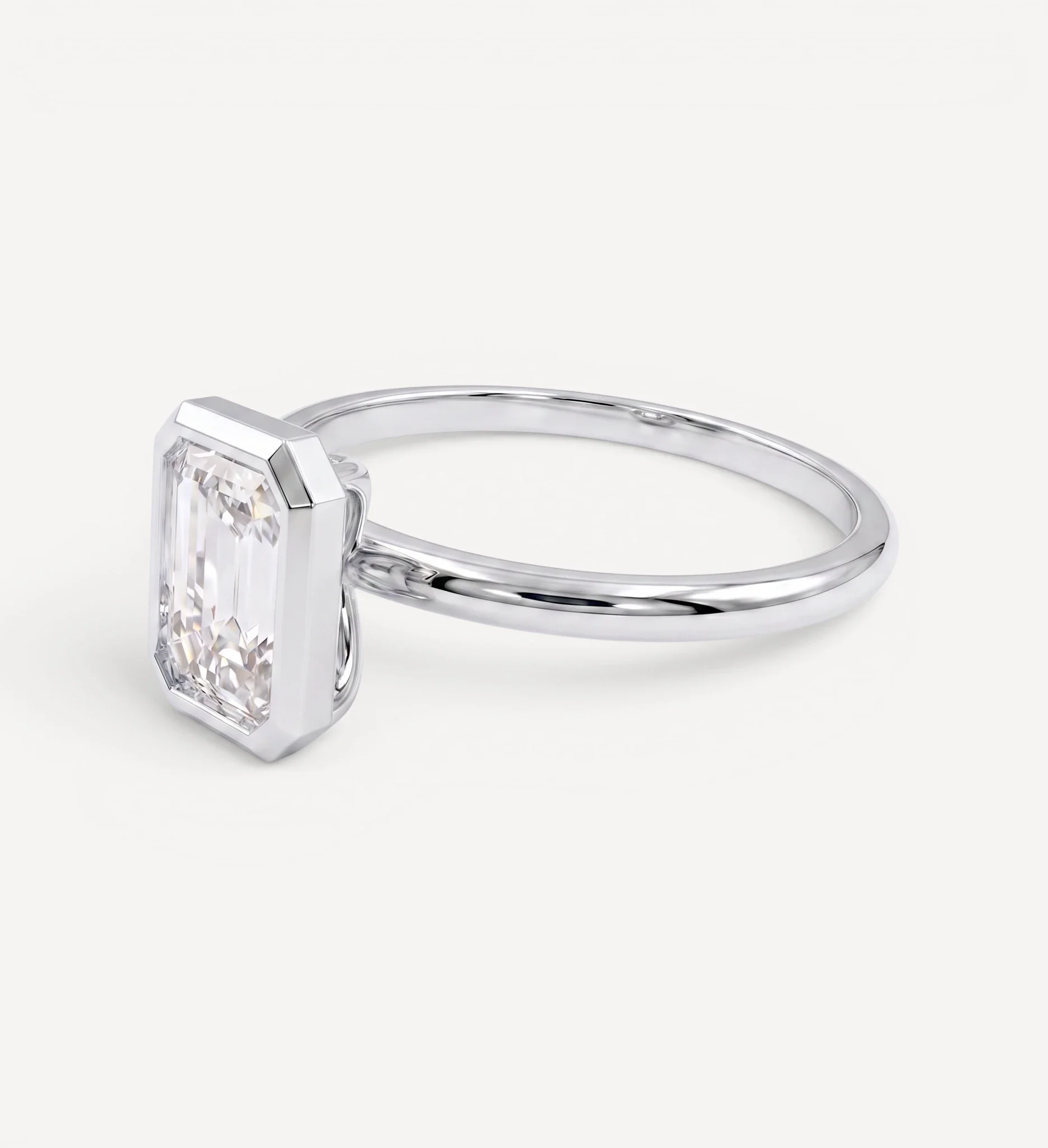 Iris Solitaire | emerald diamond - Image 5