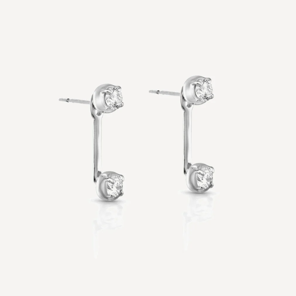 Giulia Diamond Studs | diamond with jacket - Image 6
