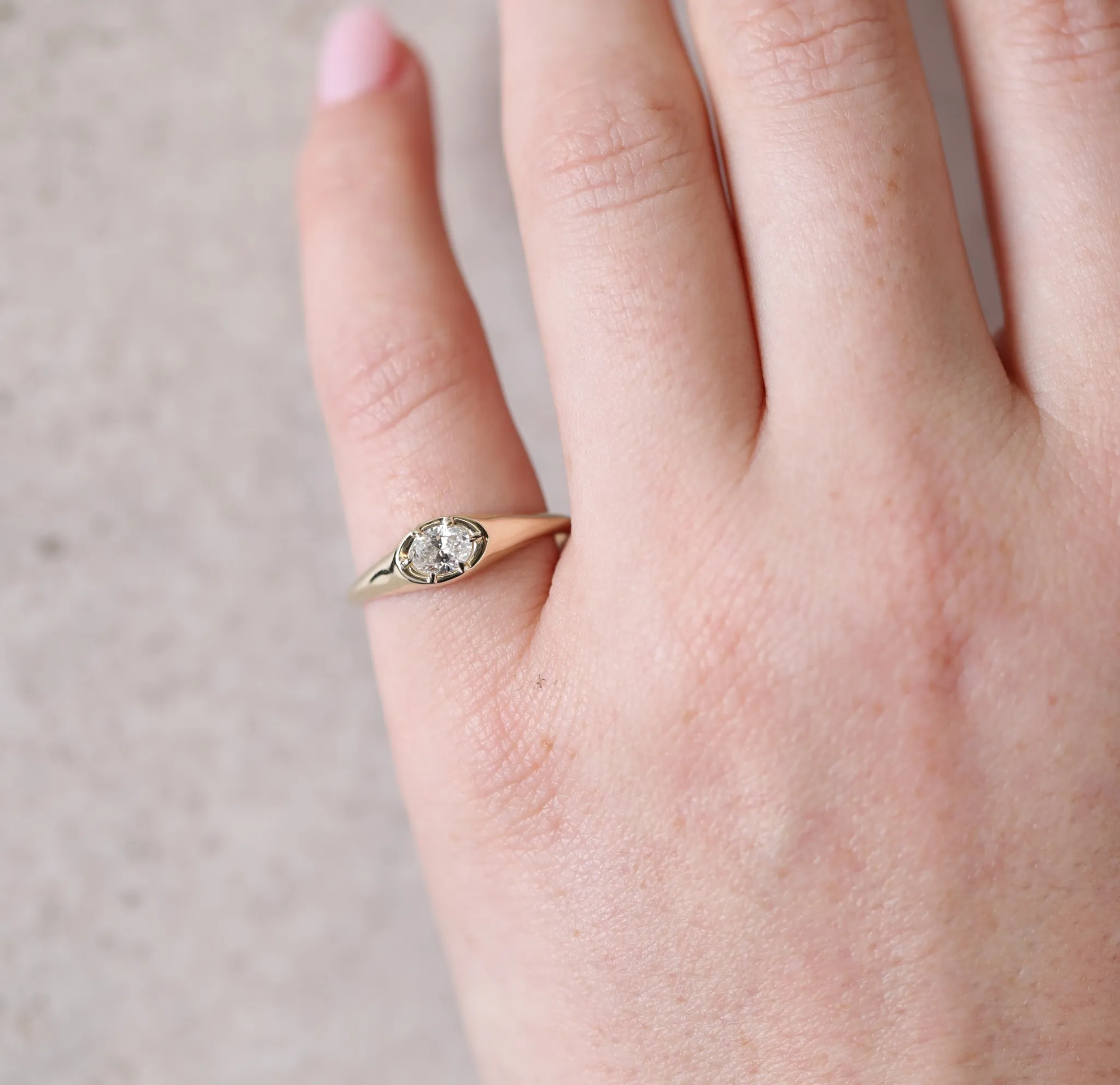 Leon Signet Ring | 0.30ct Oval Diamond - Image 4