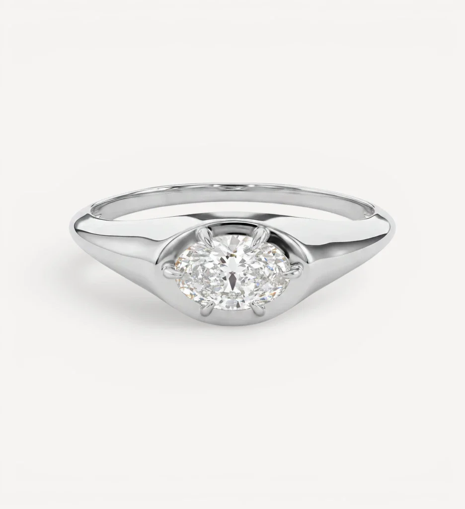 Leon Signet Ring | 0.30ct Oval Diamond - Image 6