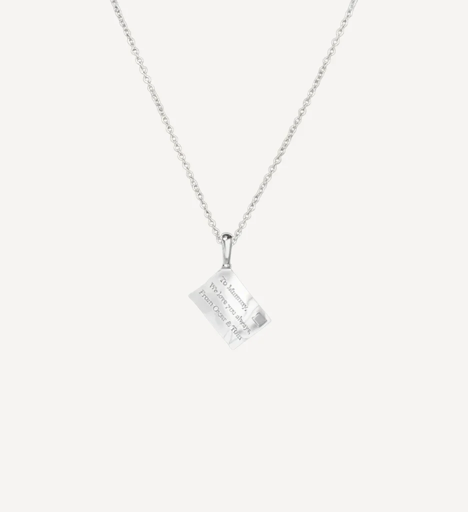 Vintage Love Letter Necklace | Engraved - Image 7