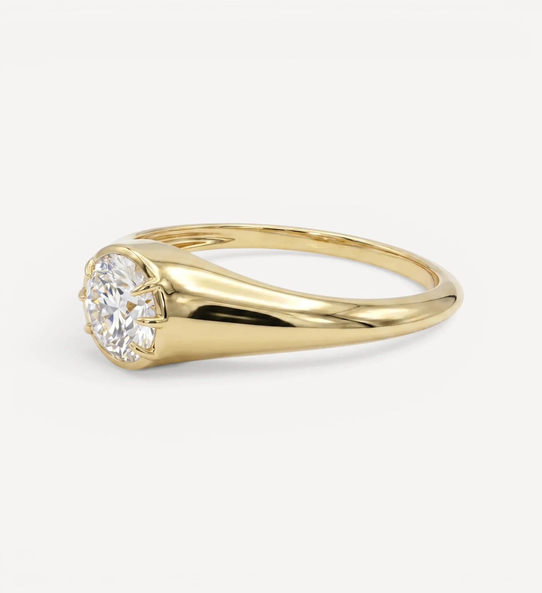 Luetta Signet Ring | 0.50ct Round Diamond - Image 3