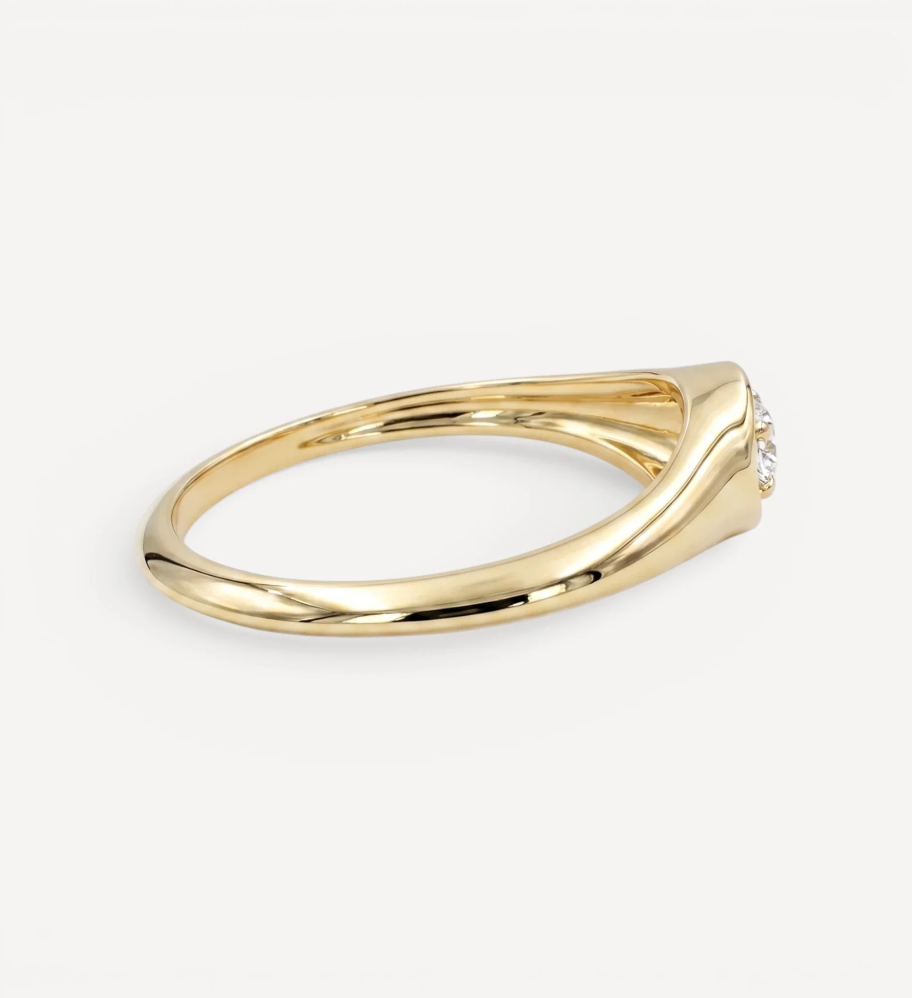 Luetta Signet Ring | 0.50ct Round Diamond - Image 6