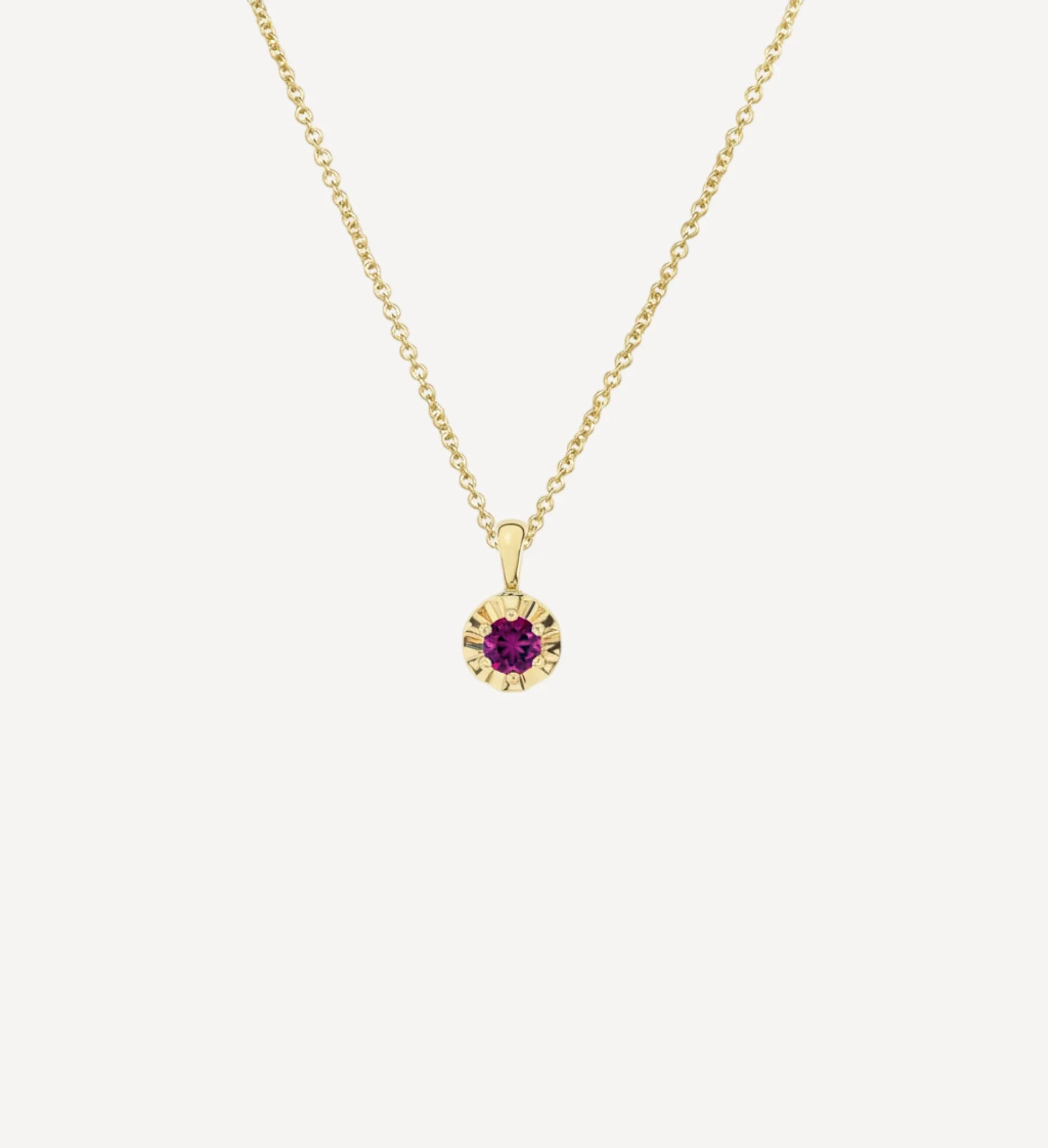 Margot Necklace | Petite Round Birthstone - Image 15