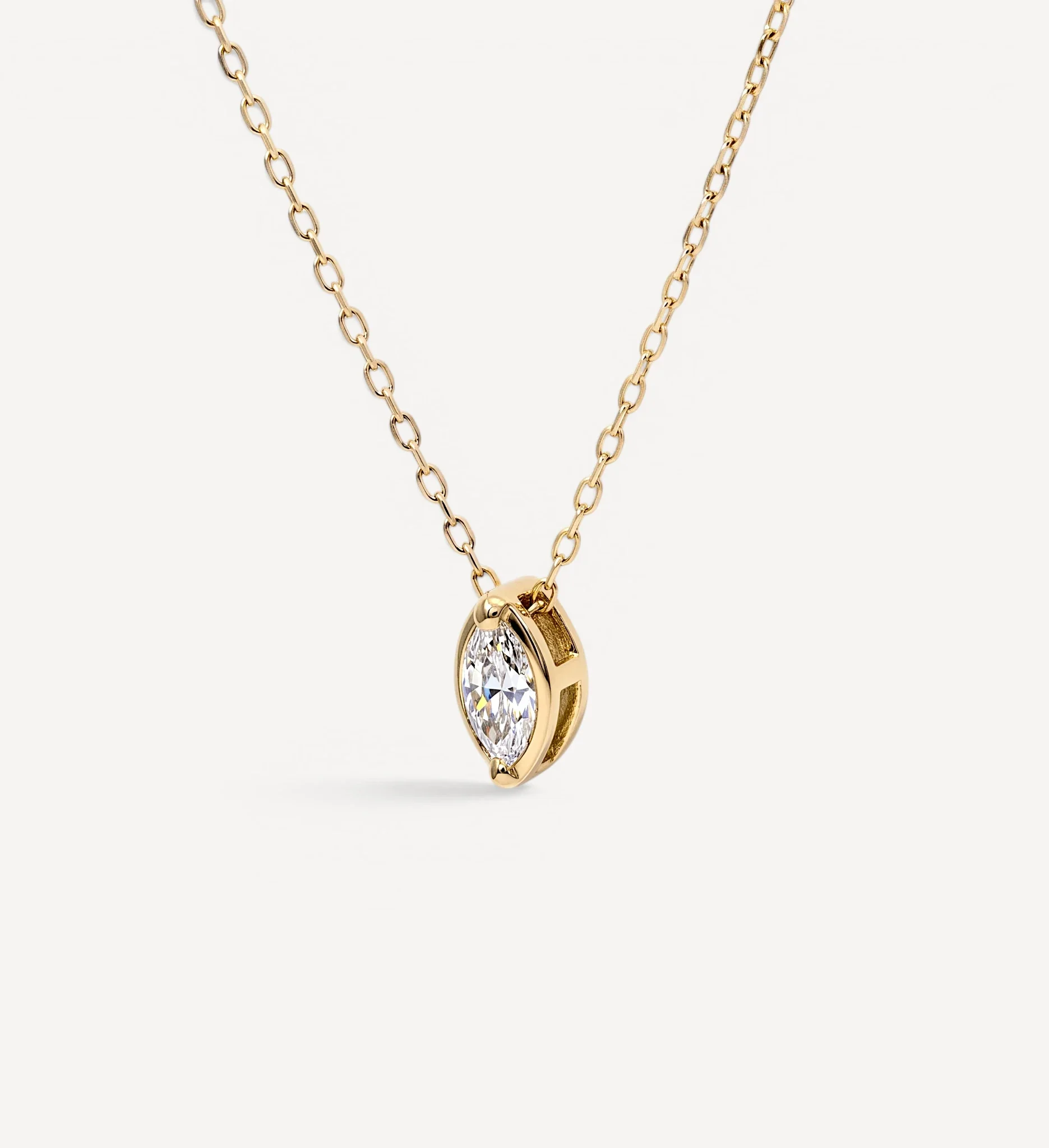 Marquise Slider Necklace | Small Diamond - Image 4
