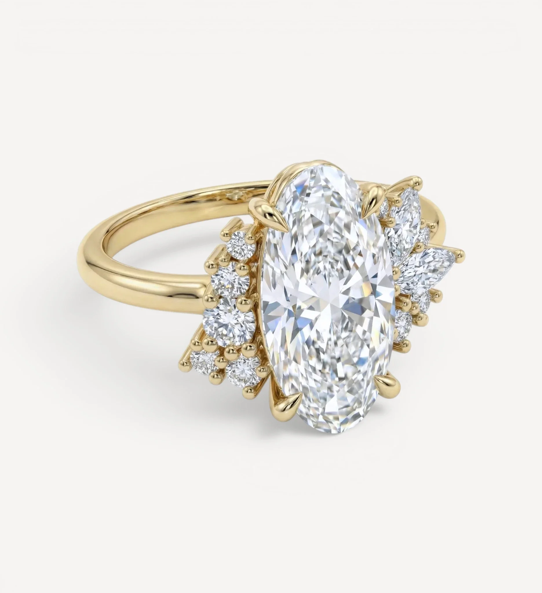 Maude Cluster Ring | Moval diamond - Image 4