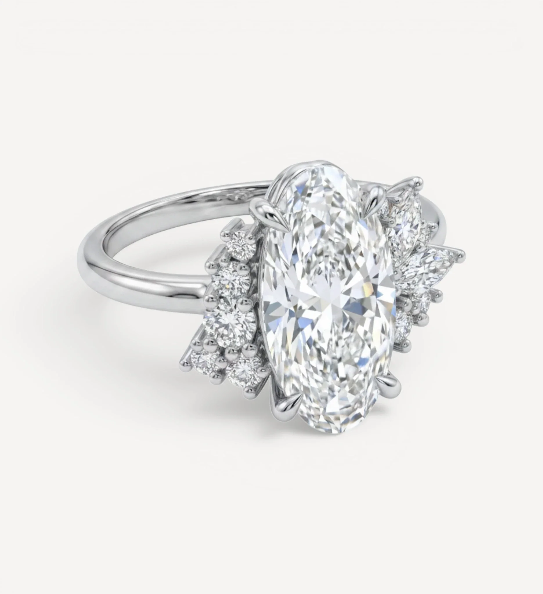 Maude Cluster Ring | Moval diamond - Image 7