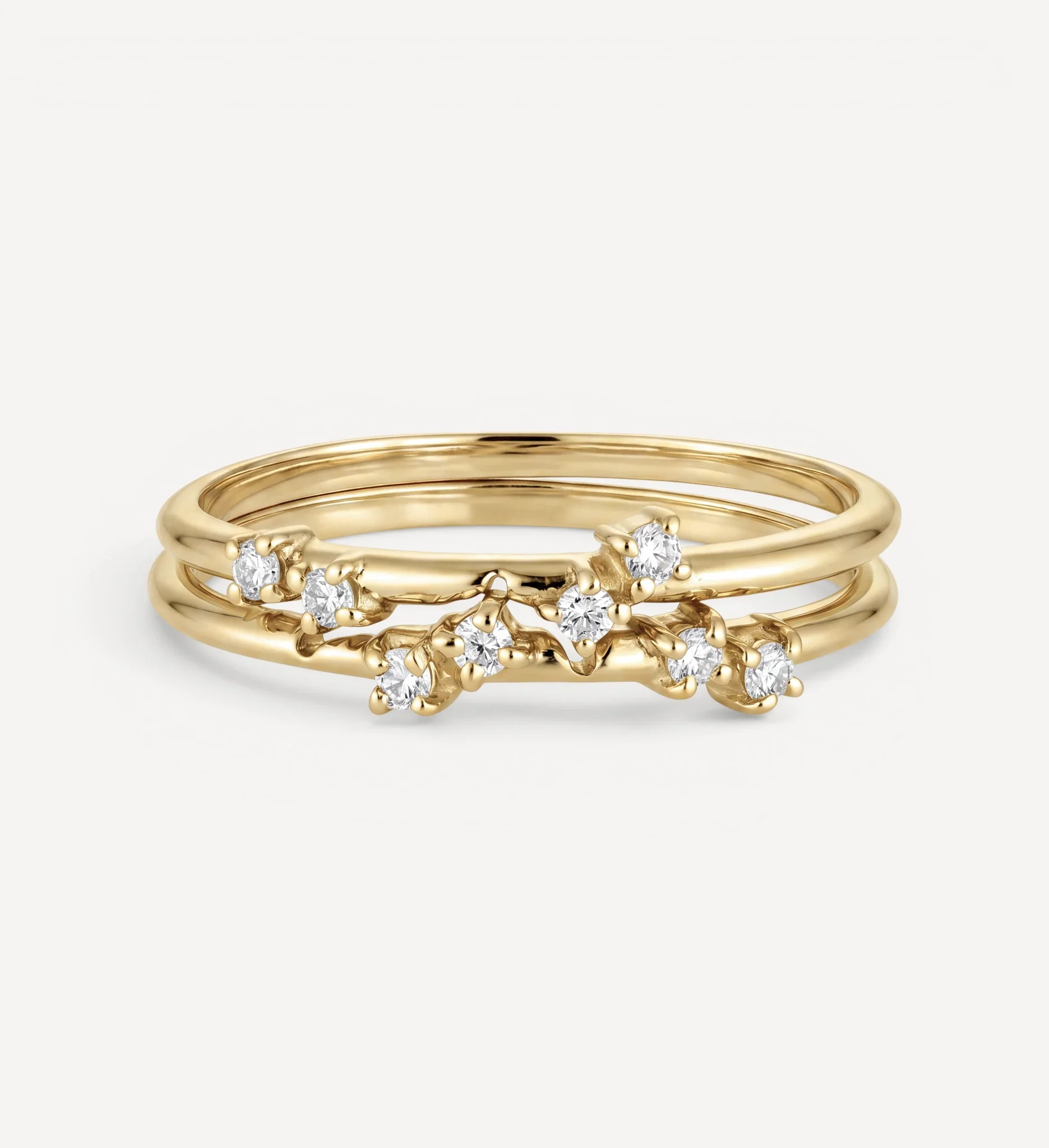 Entwine Ring Set | White diamonds