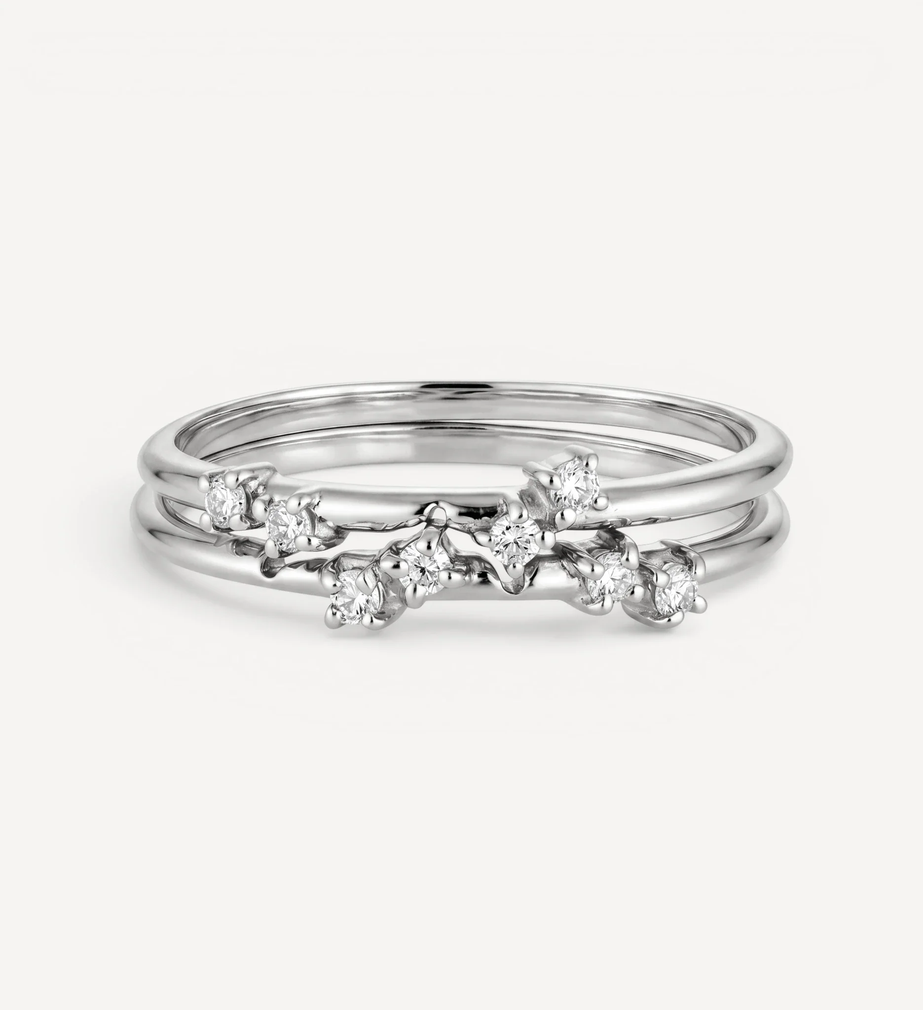 Entwine Ring Set | White diamonds - Image 10