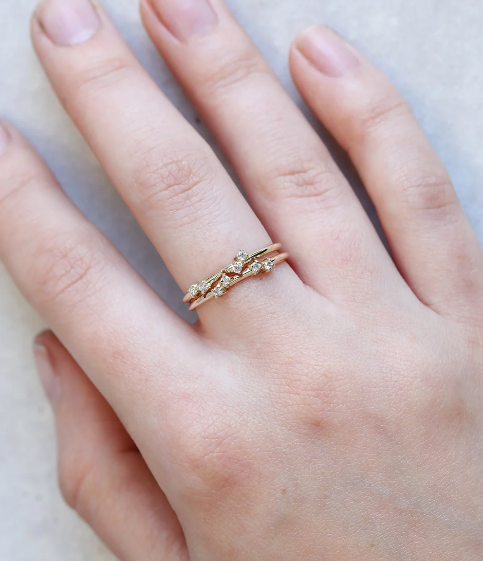 Entwine Ring Set | White diamonds - Image 2