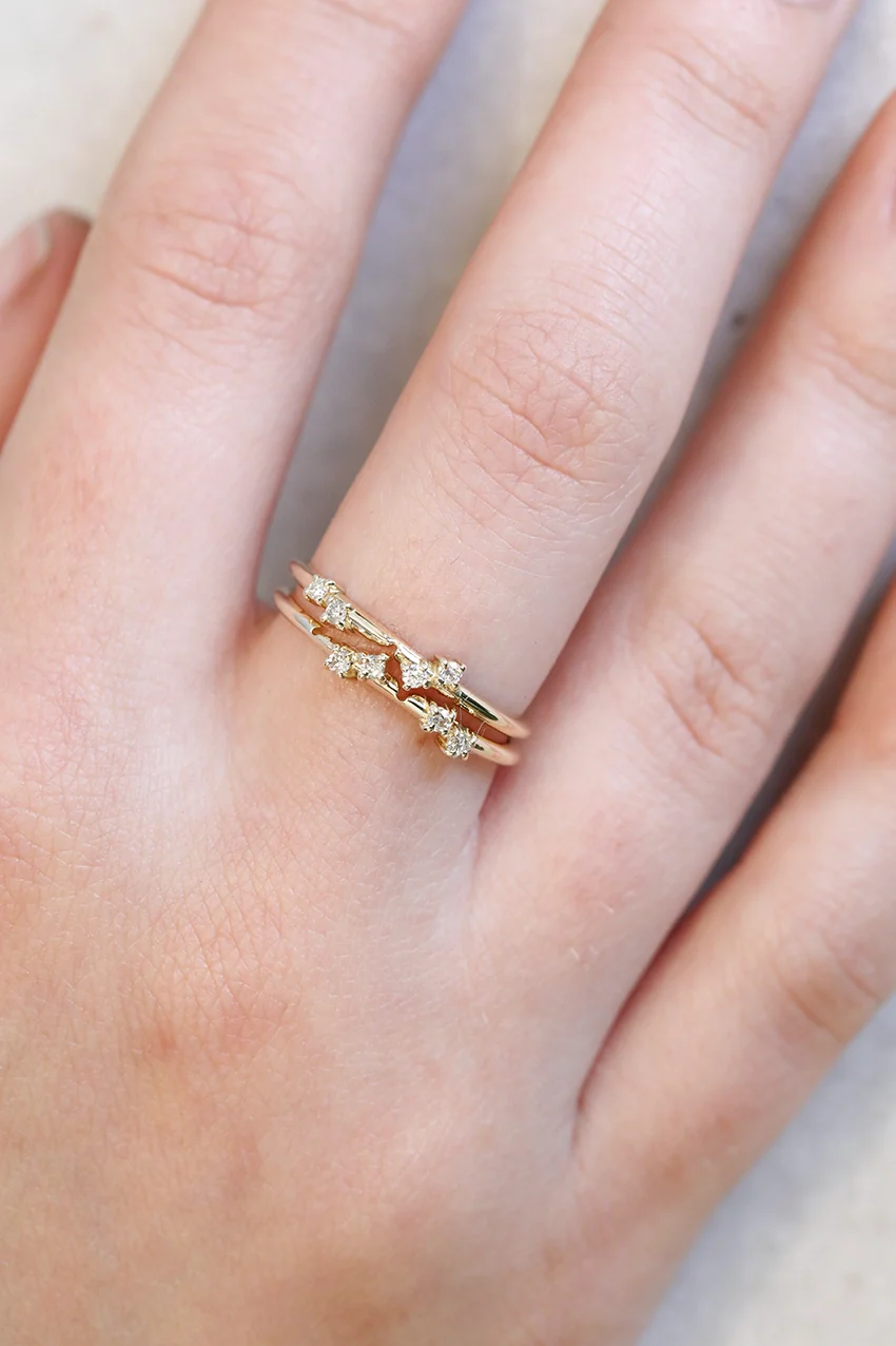 Entwine Ring Set | White diamonds - Image 4
