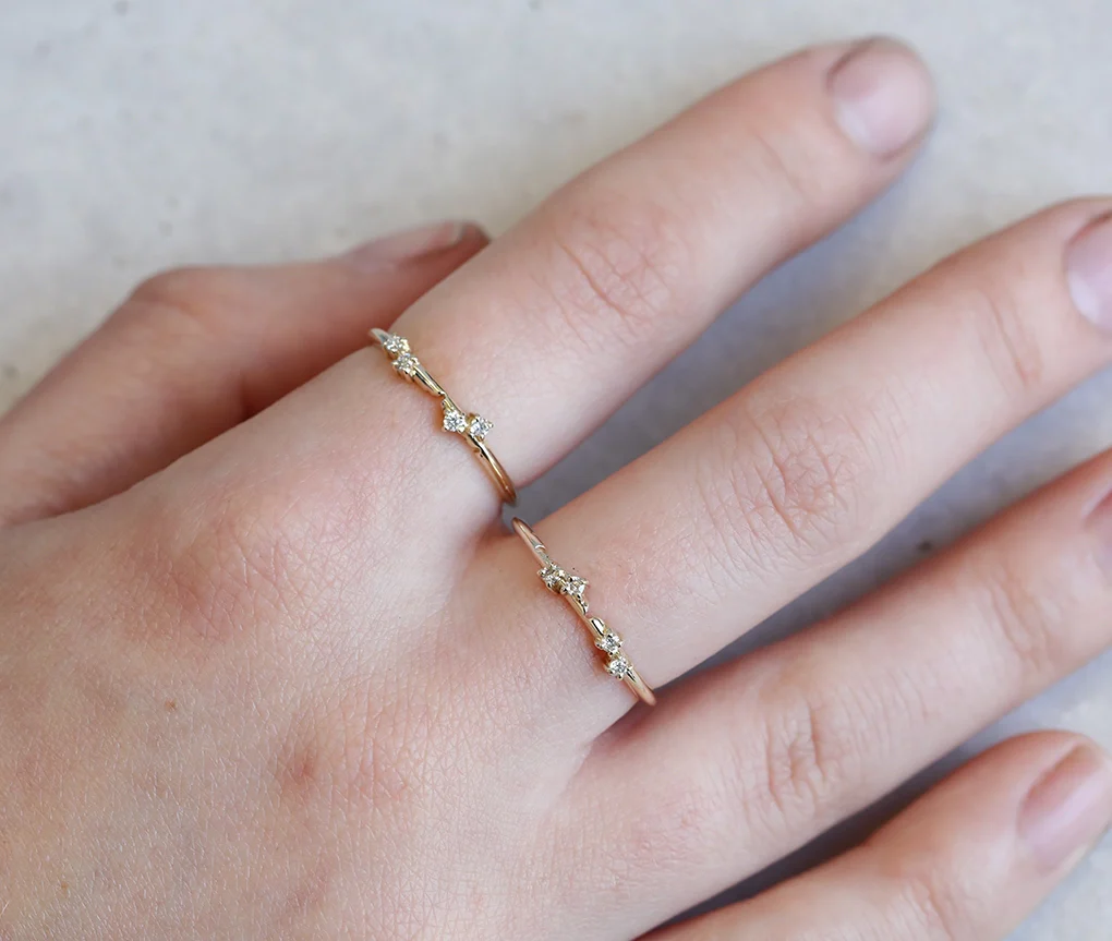 Entwine Ring Set | White diamonds - Image 6