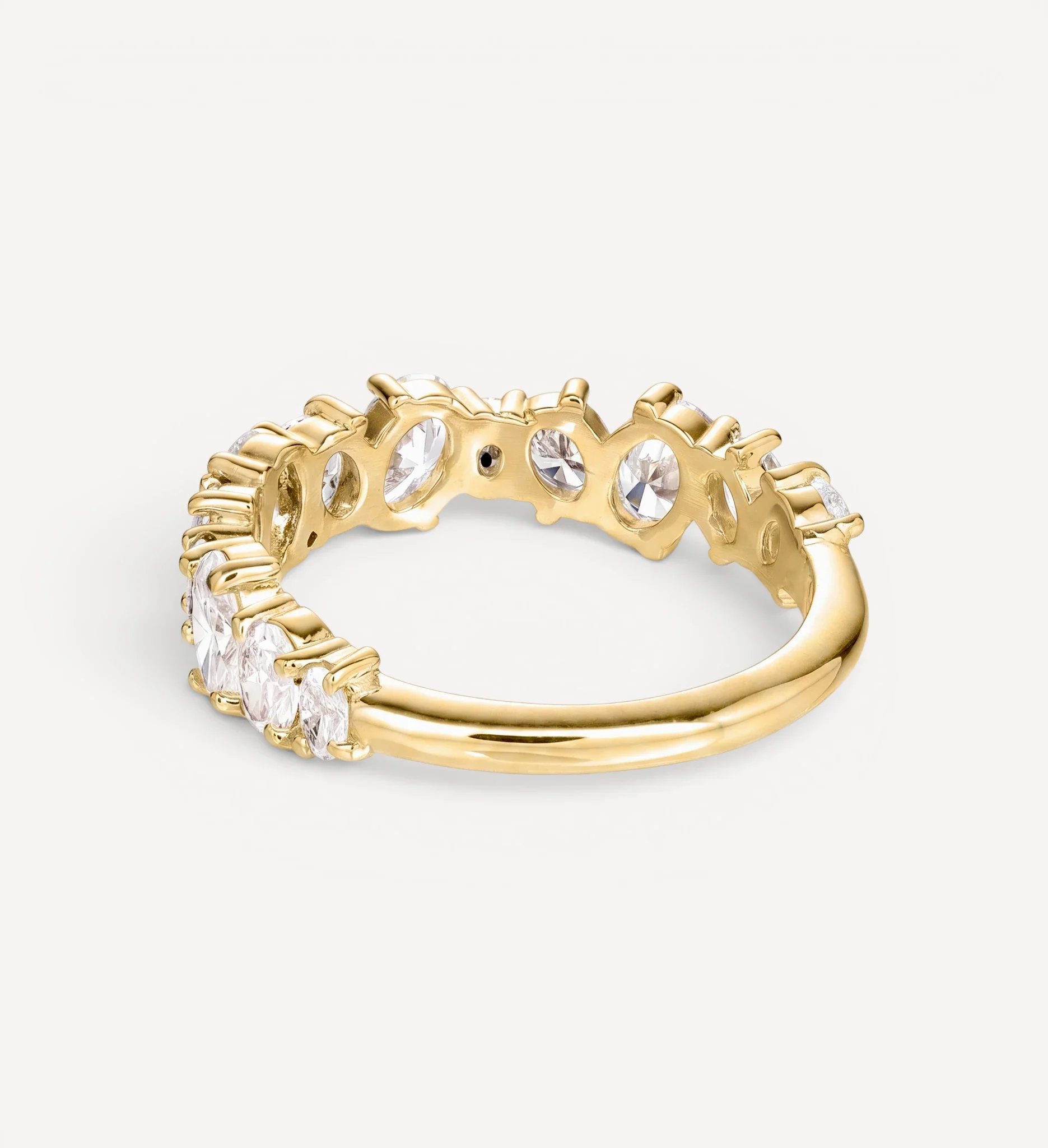 Oval Cluster Eternity ring | diamond - Image 4
