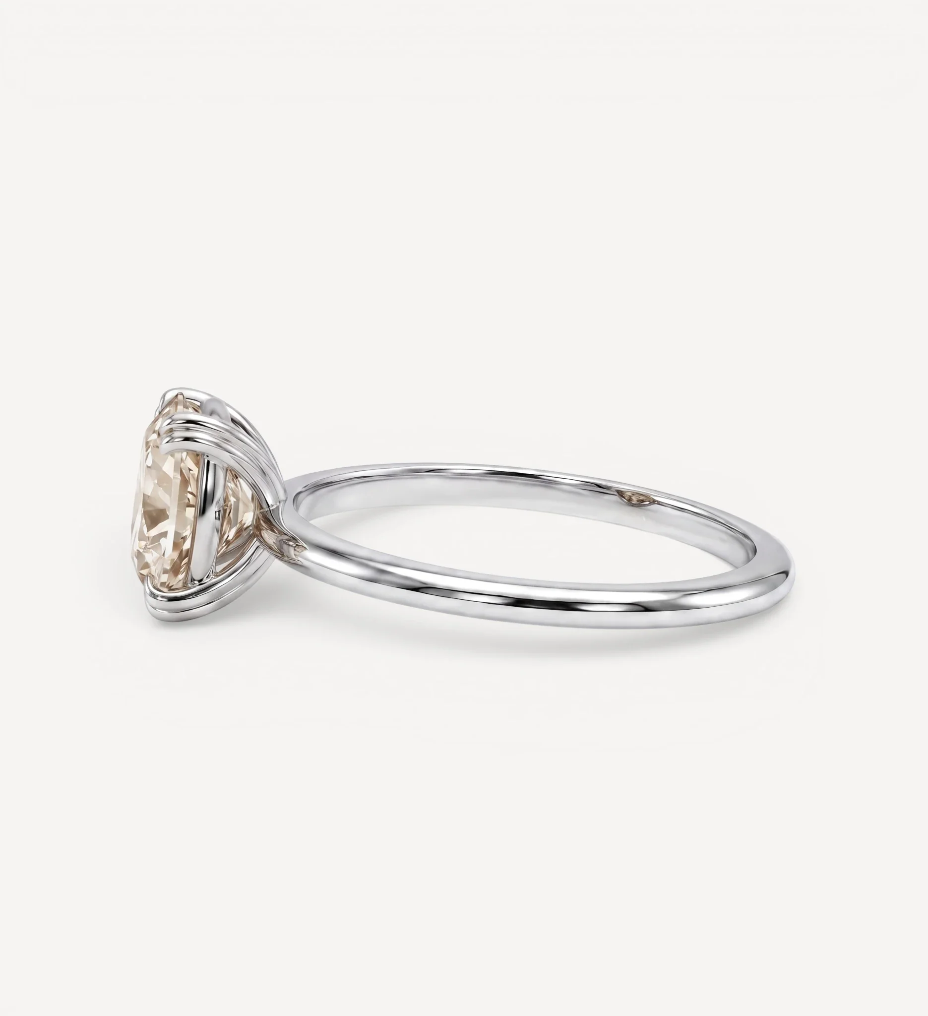 Oval Solitaire | champagne diamond - Image 6