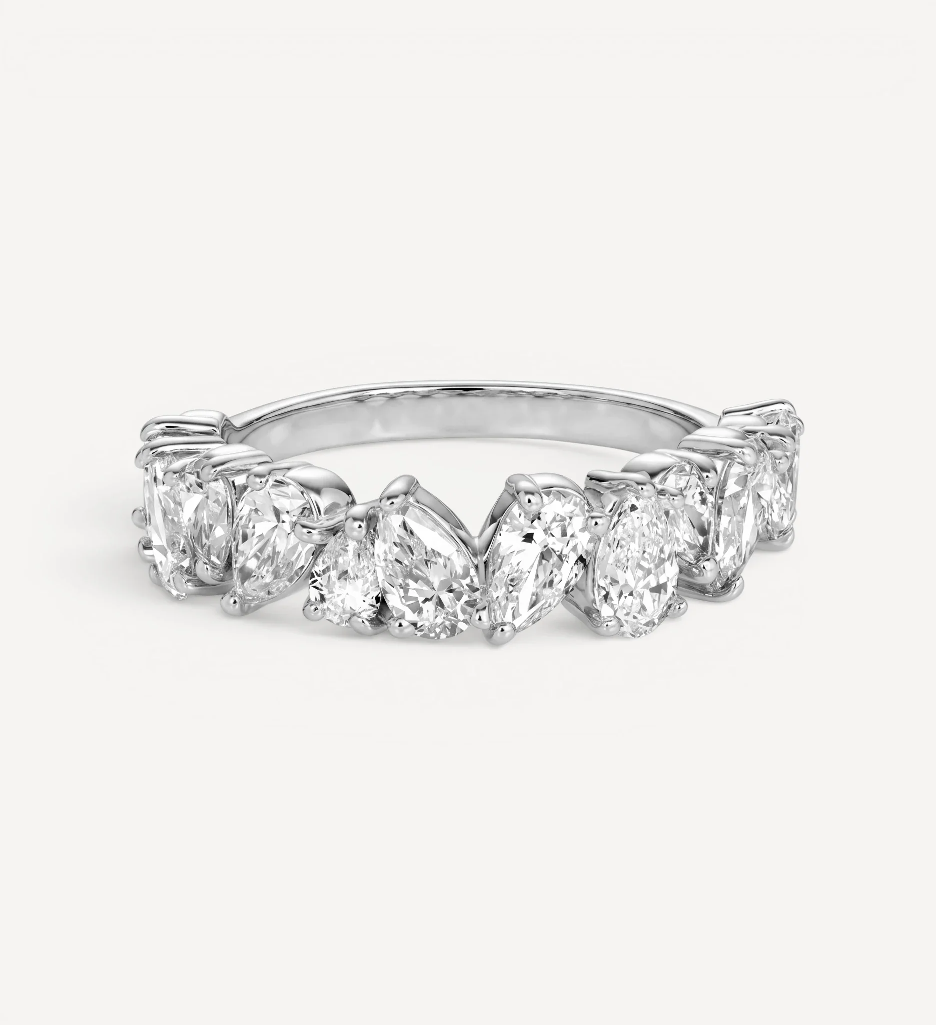 Pear Cluster Eternity ring | diamond - Image 7