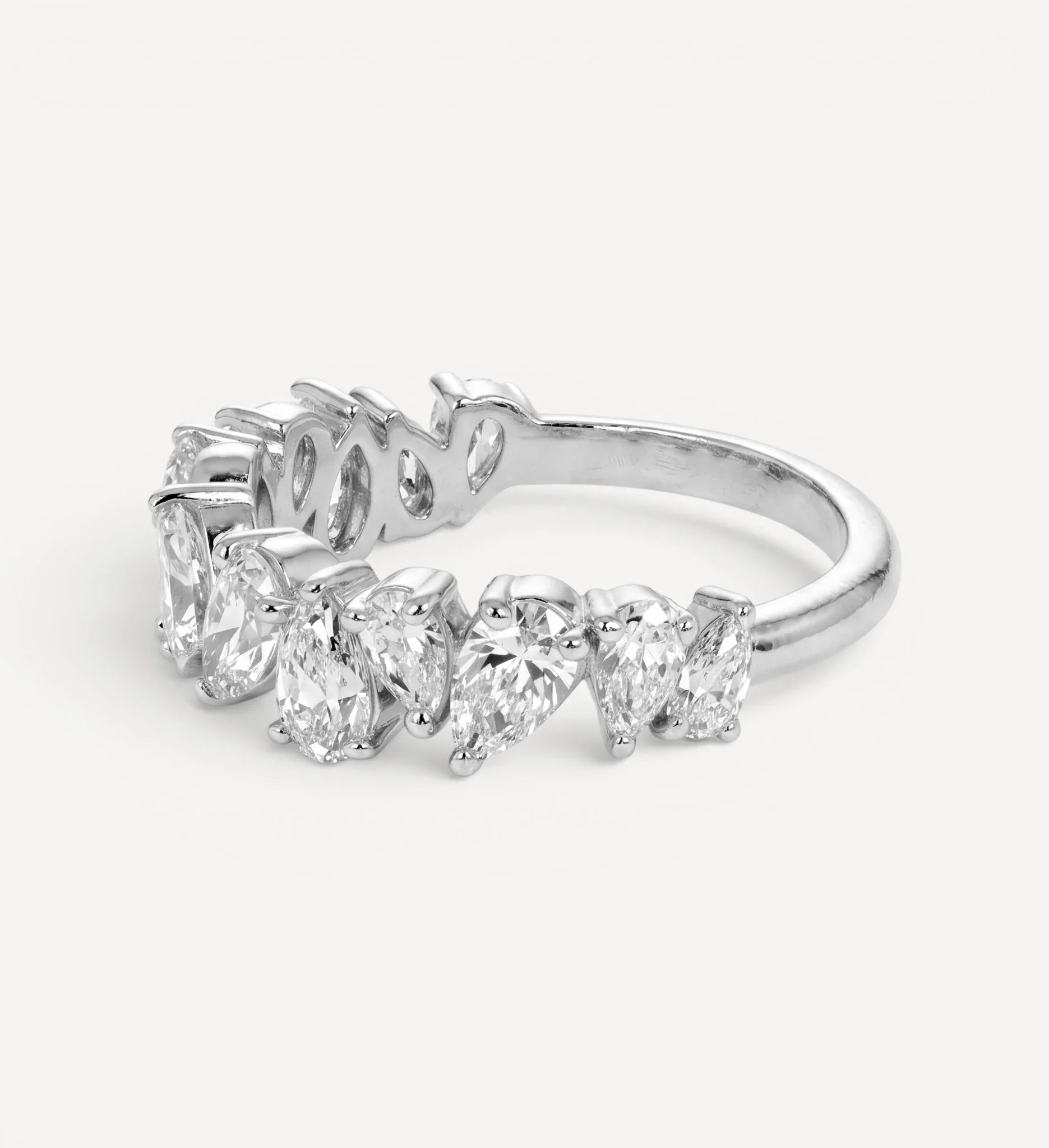 Pear Cluster Eternity ring | diamond - Image 8