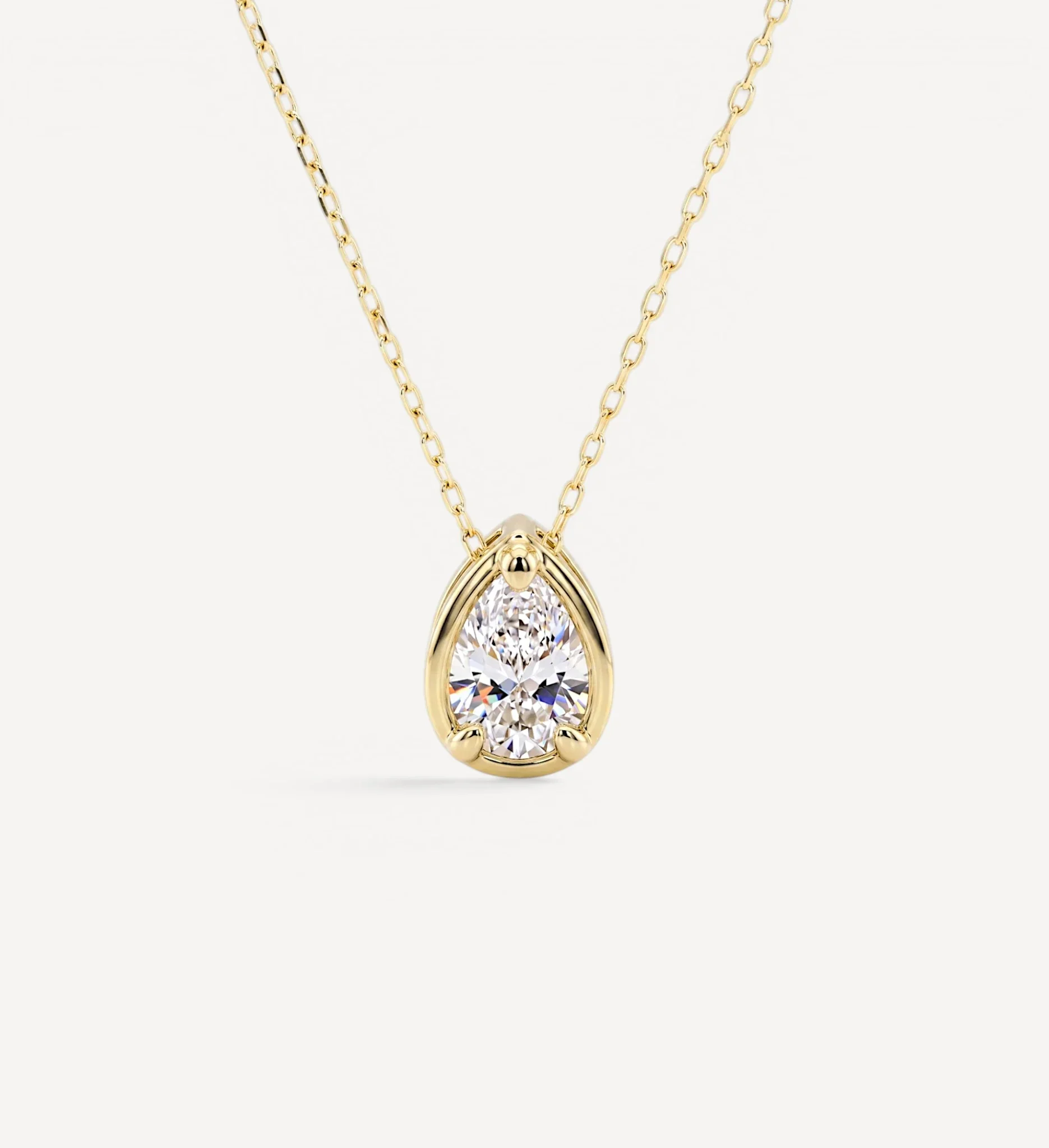 Pear Slider Necklace | Large Diamond