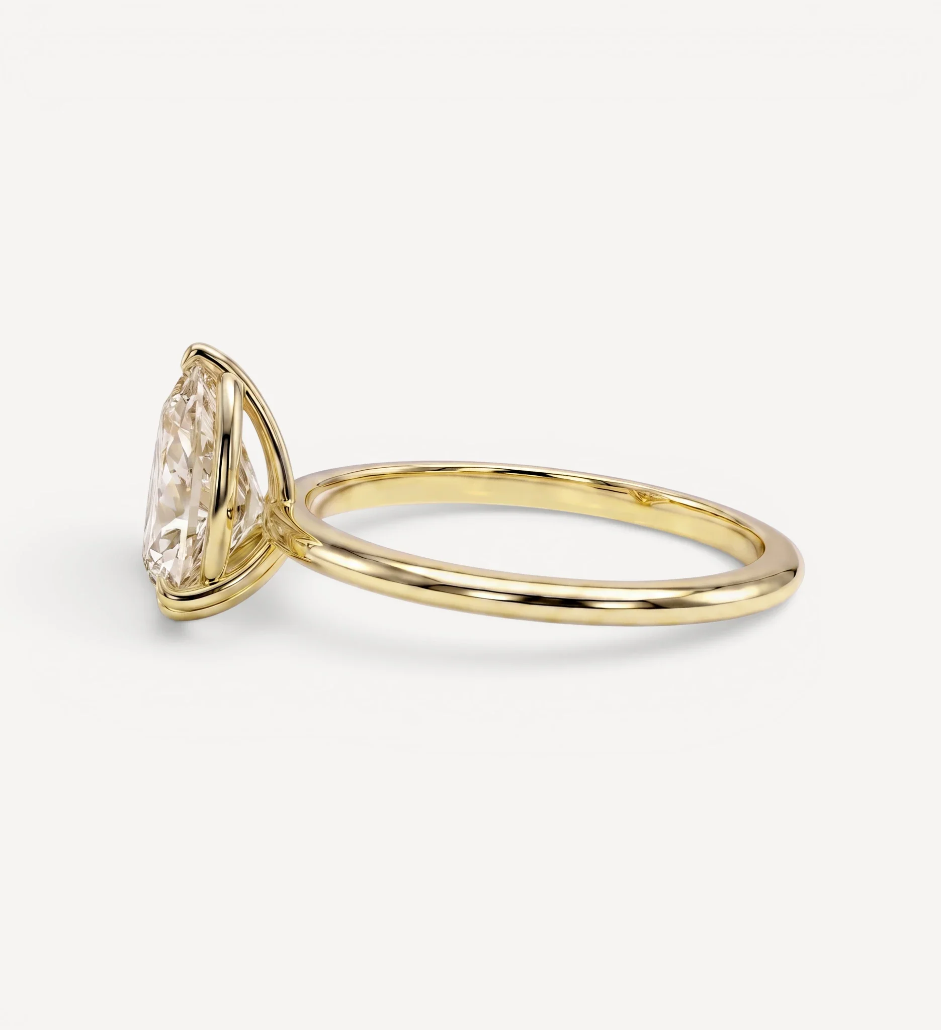 Pear Solitaire | champagne diamond - Image 3