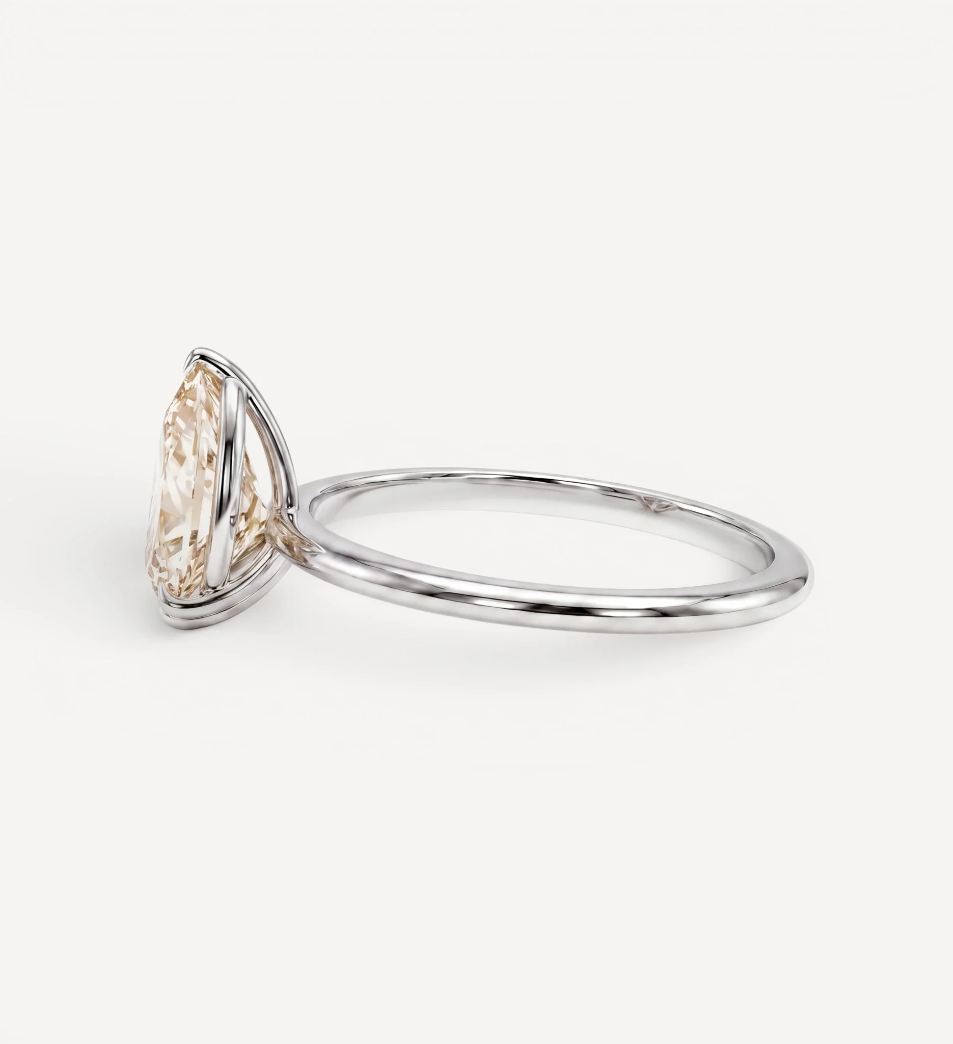 Pear Solitaire | champagne diamond - Image 5