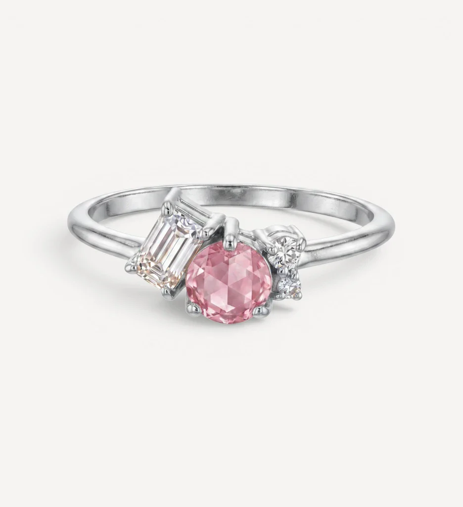 Rosa Cluster Ring | sapphire & diamond - Image 6