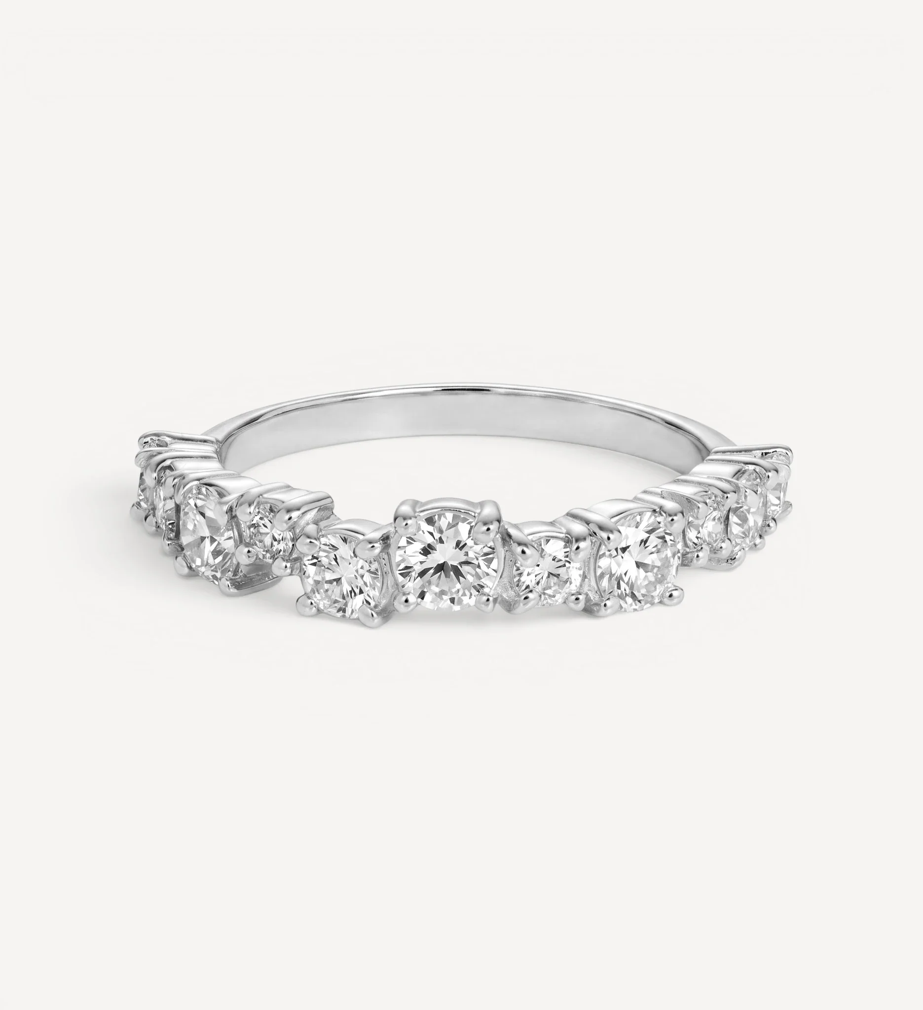 Round Cluster Eternity ring | diamond - Image 5