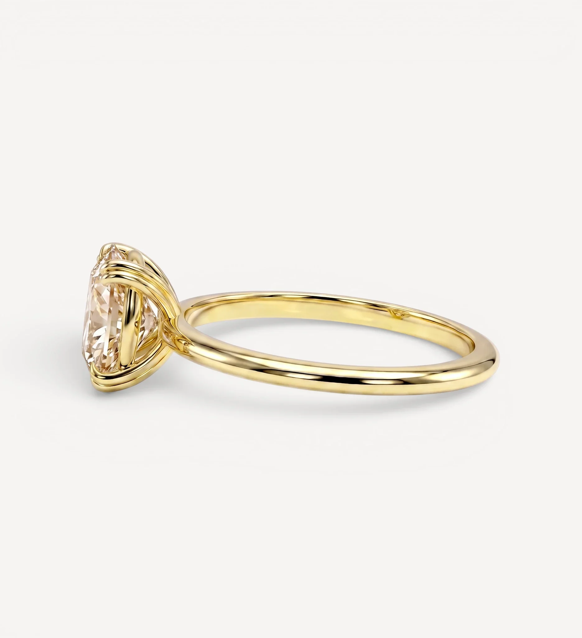 Round Solitaire | champagne diamond - Image 3
