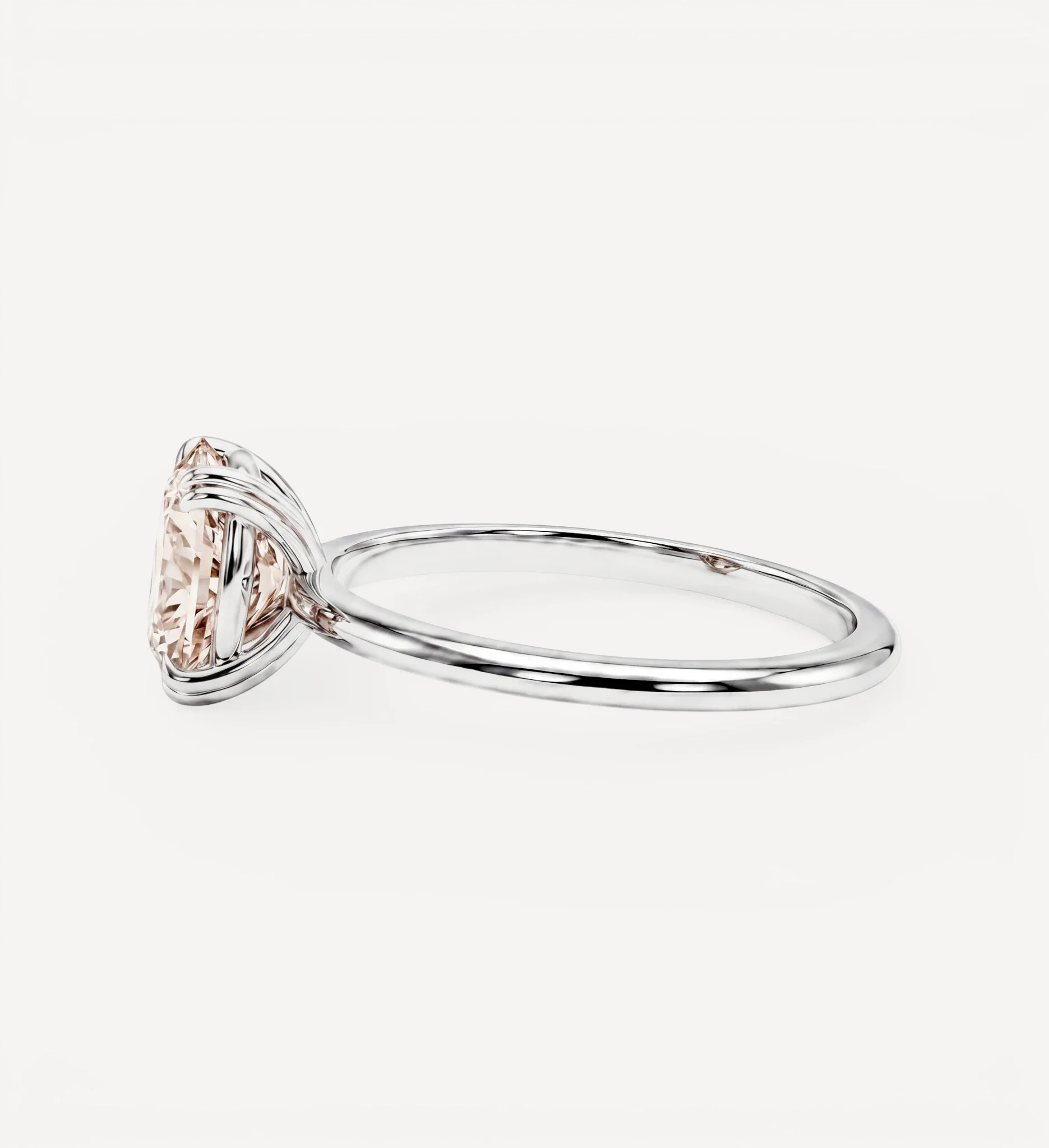Round Solitaire | champagne diamond - Image 5