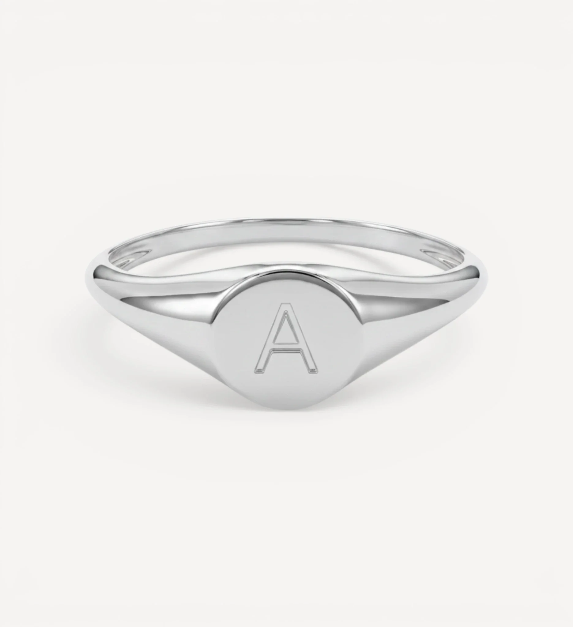 Petite Round Signet | Engraved Initial - Image 5